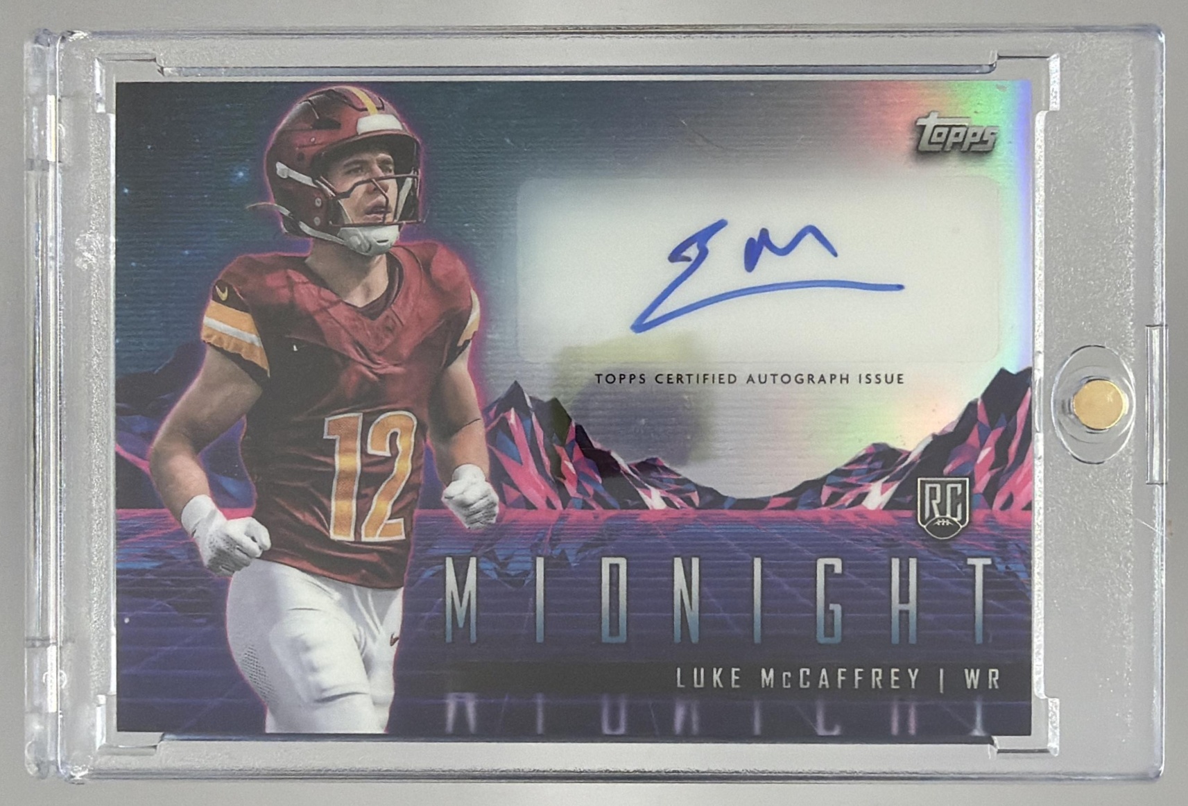 Card image for 2024 Topps Midnight Luke McCaffrey Rookie Horizon Signatures #RHS-LM RC Auto Commanders