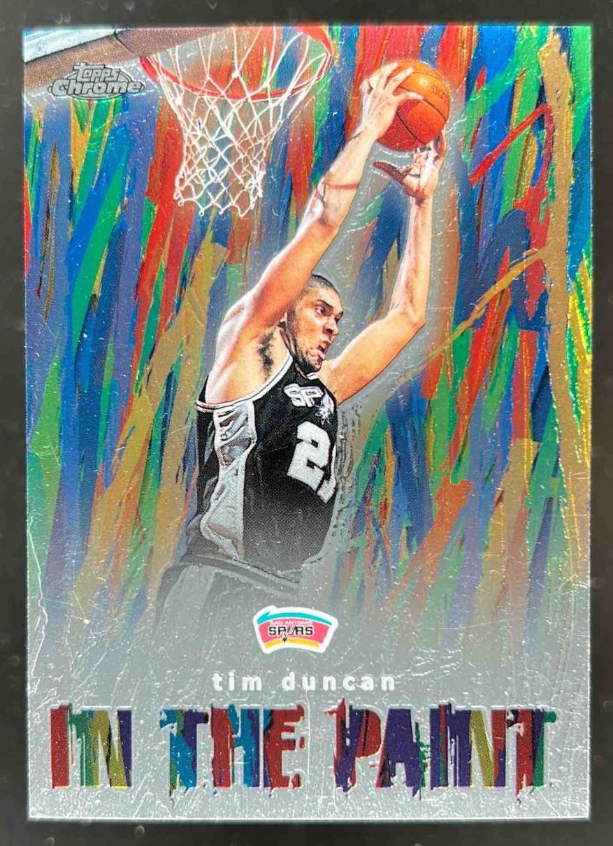 Card image for 2000-01 TOPPS CHROME TIM DUNCAN IN THE PAINT #IP2 SAN ANTONIO SPURS