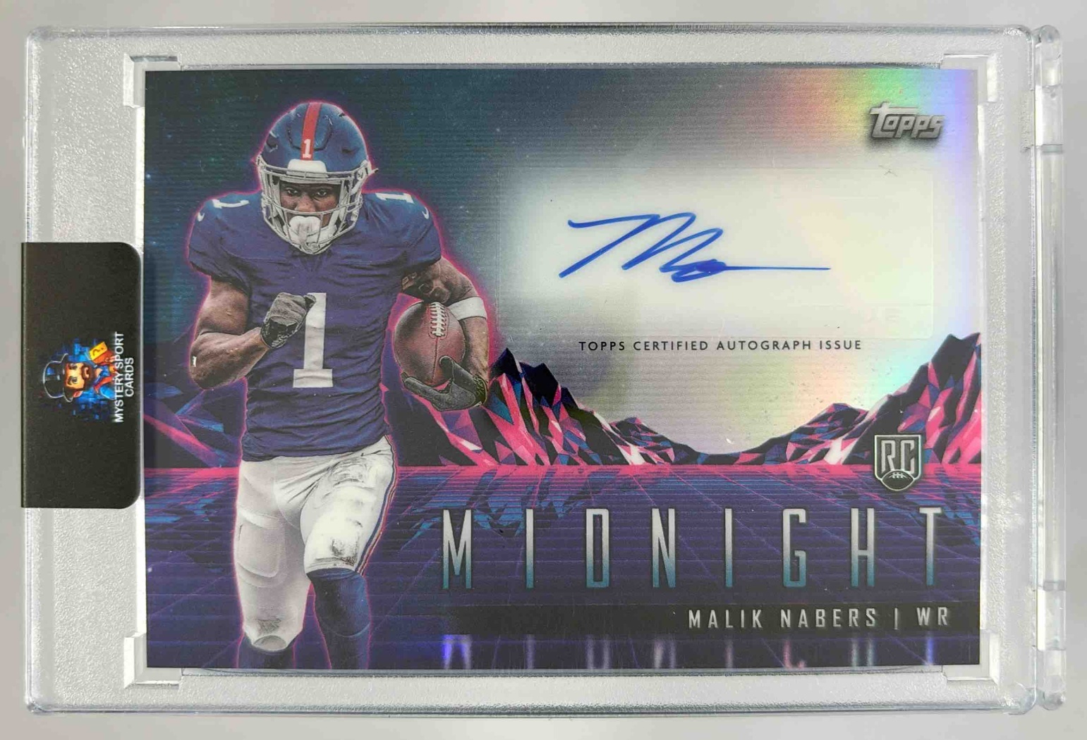 Card image for 2024 Topps Midnight Malik Nabers Rookie Horizon Signatures #RHS-MN RC Auto Giants