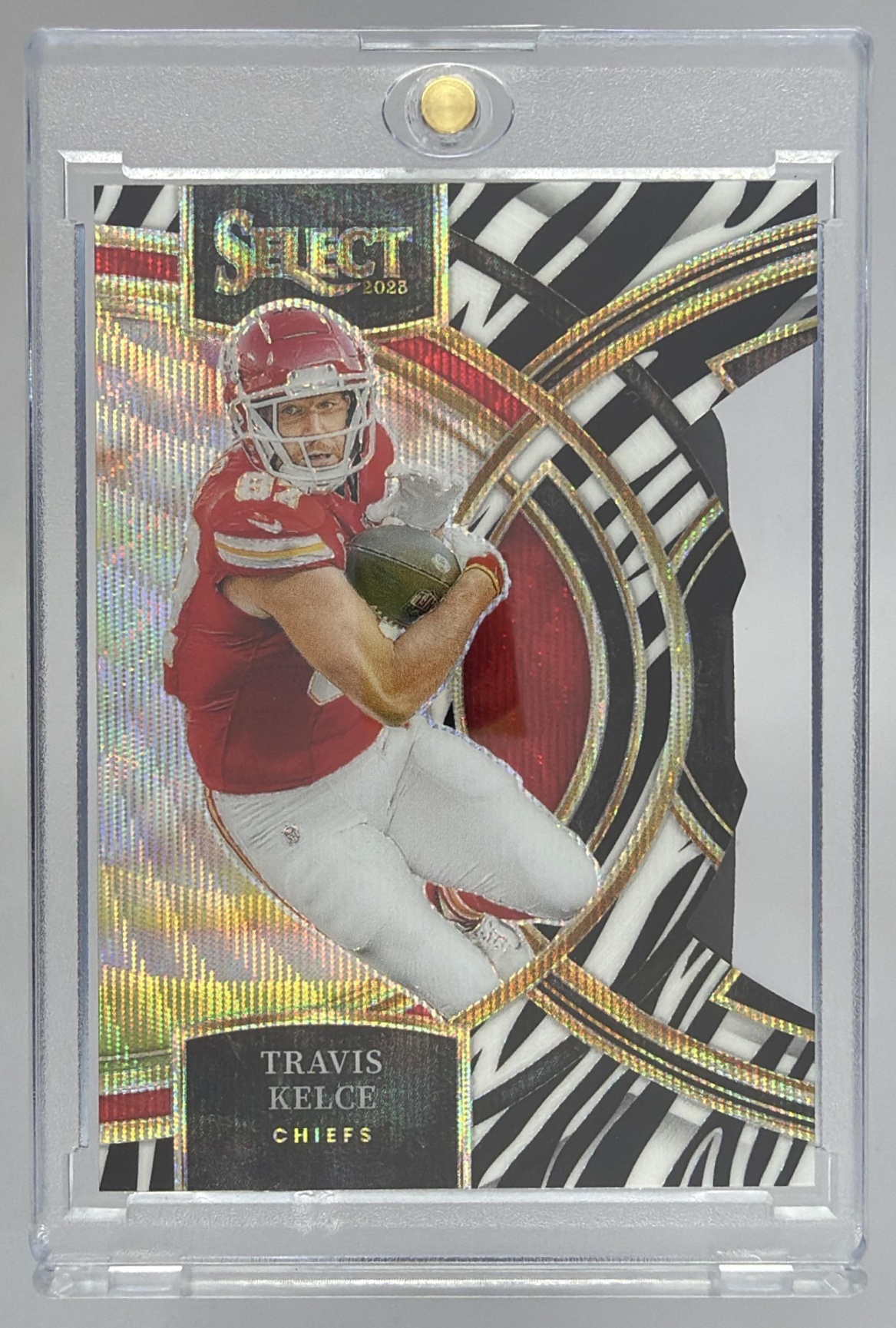 Card image for 2023 Panini Football Select Travis Kelce #150 Premier Level Kansas City Chiefs