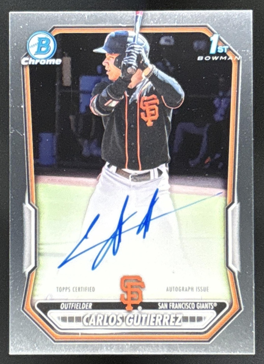 Card image for Carlos Gutierrez 2026 Bowman Chrome Prospect Auto San Francisco Giants