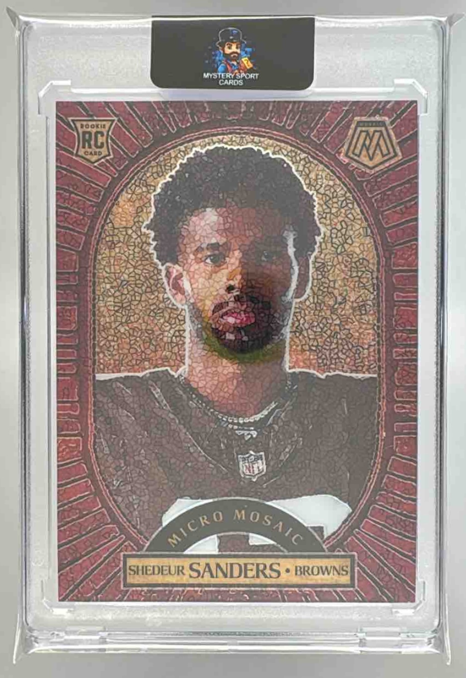 Card image for 2025 Panini Football Mosaic Shedeur Sanders Micro Mosaic #20 Cleveland Browns