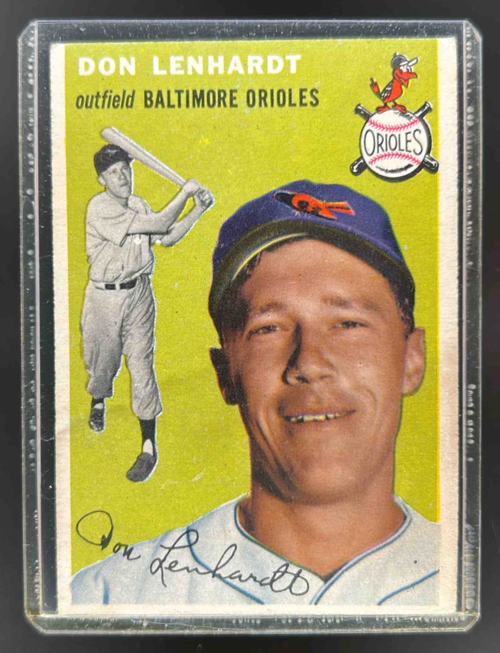 Card image for 1954 TOPPS BASEBALL DON LENHARDT #157 BALTIMORE ORIOLES