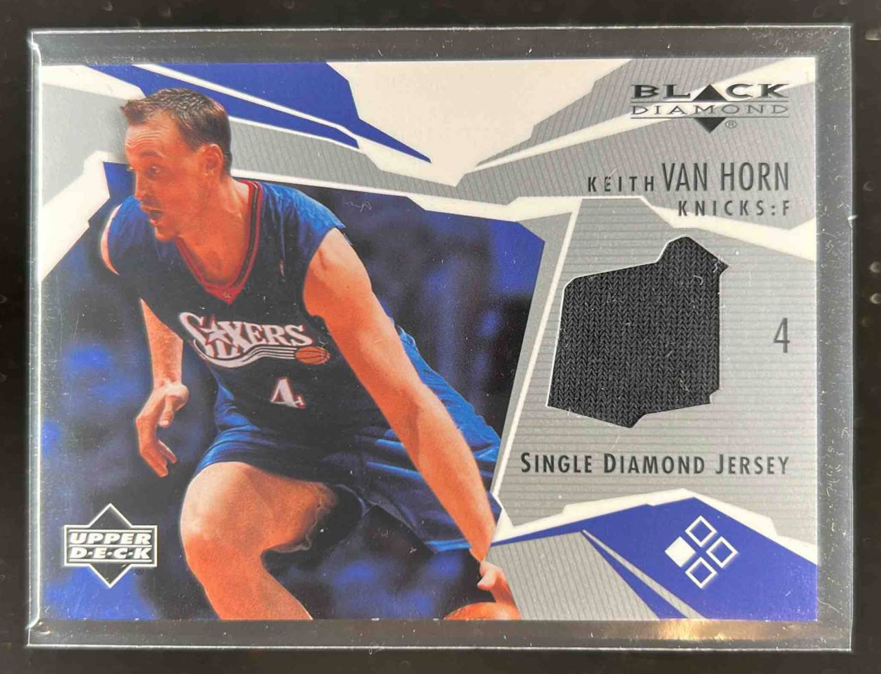 Card image for 2003-04 Upper Deck Black Diamond Keith Van Horn Single Jersey #BD-KV