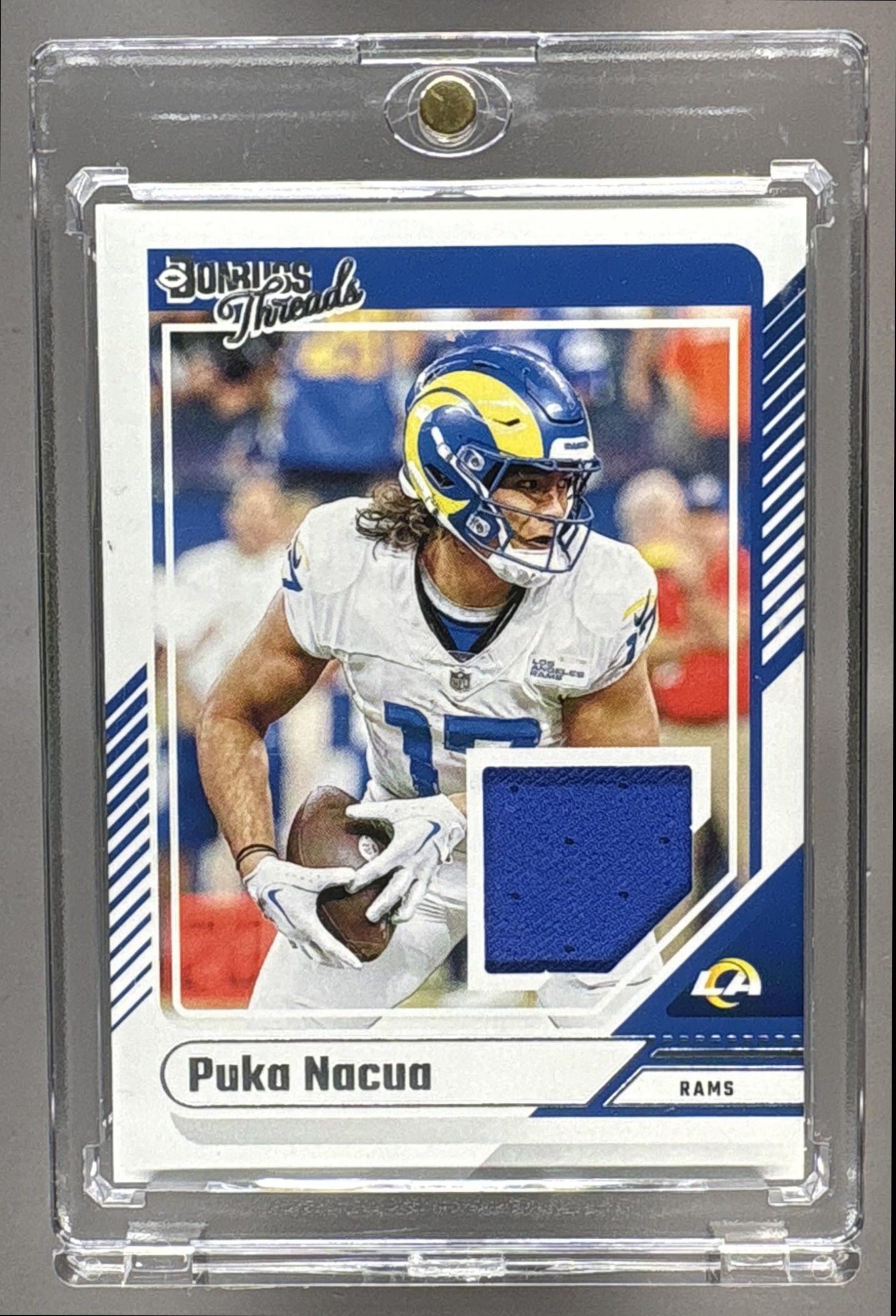 2024 PANINI DONRUSS PUKA NACUA #DTH-PNU THREADS PATCH RAMS