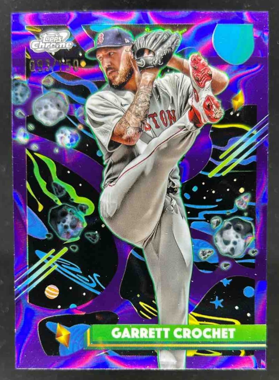 Card image for Garrett Crochet 2025 Topps Cosmic Chrome Purple Nebula Refractor /150
