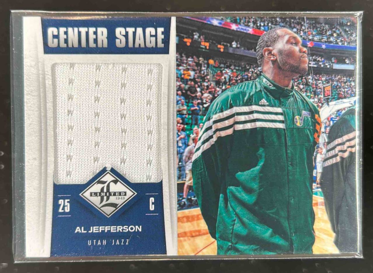 Card image for 2012-13 PANINI LIMITED AL JEFFERSON CENTER STAGE MATERIALS /199 #47 UTAH JAZZ