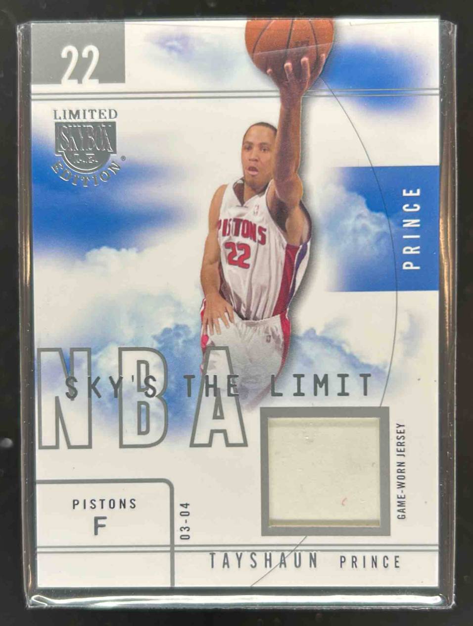 Card image for 2003-04 SKYBOX LE TAYSHAUN PRINCE SKY'S LIMIT /50 #SL-TP FLEER BANKRUPTCY PROOF