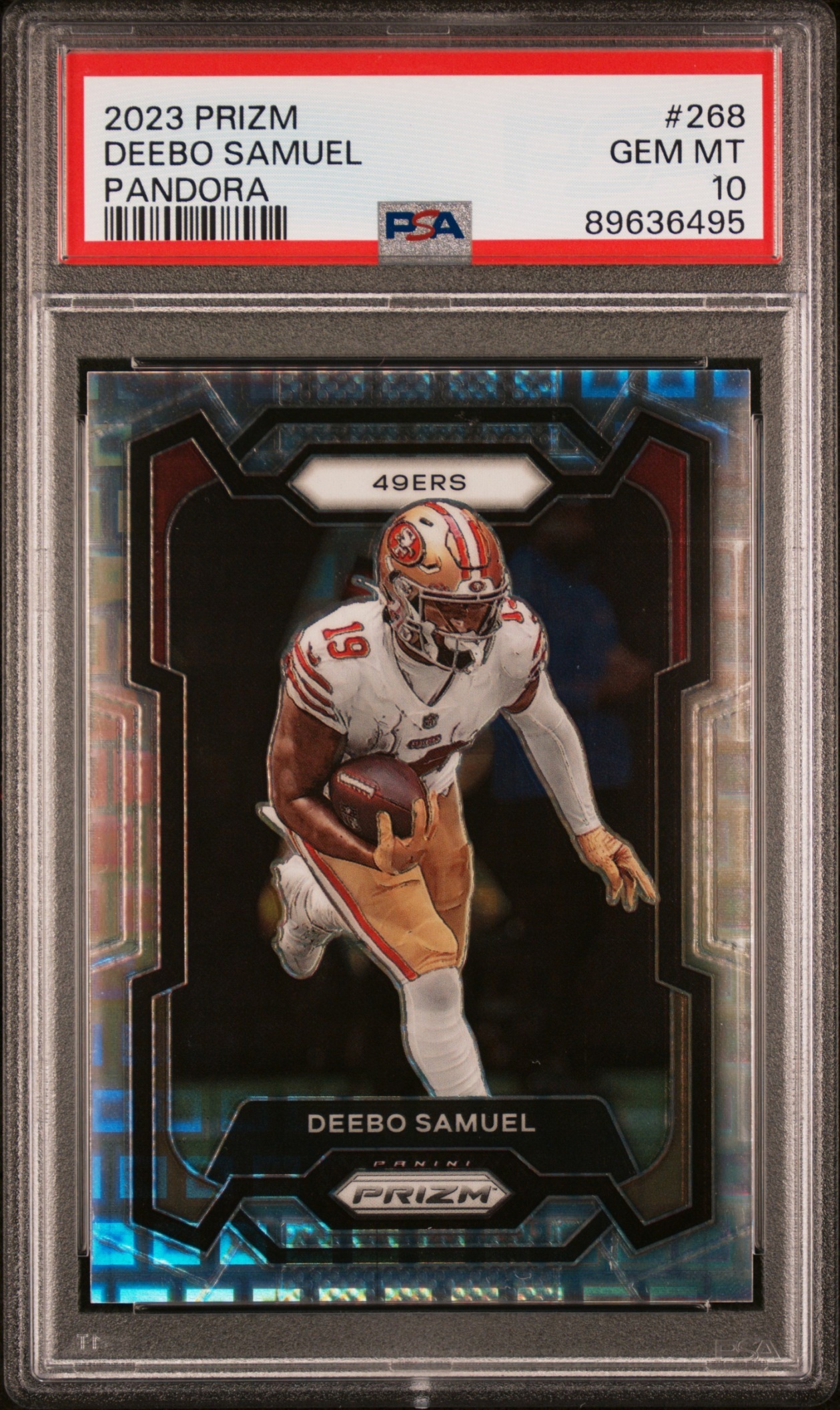 Card image for 2023 Panini Football Prizm Deebo Samuel Pandora /400 #268 San Francisco 49ers