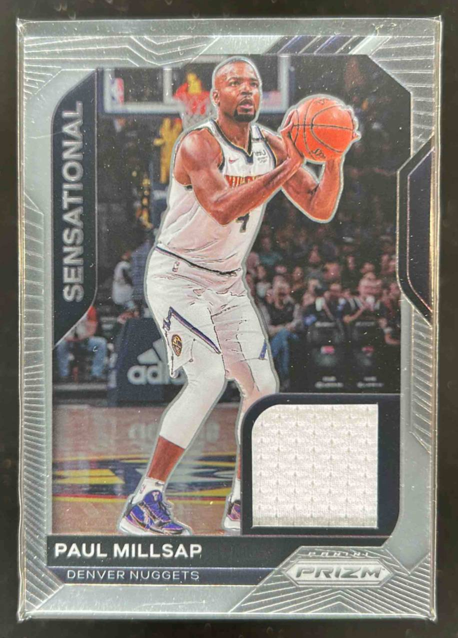 Card image for 2020-21 Panini Prizm Paul Millsap Sensational Swatches #SSW-PML MEM