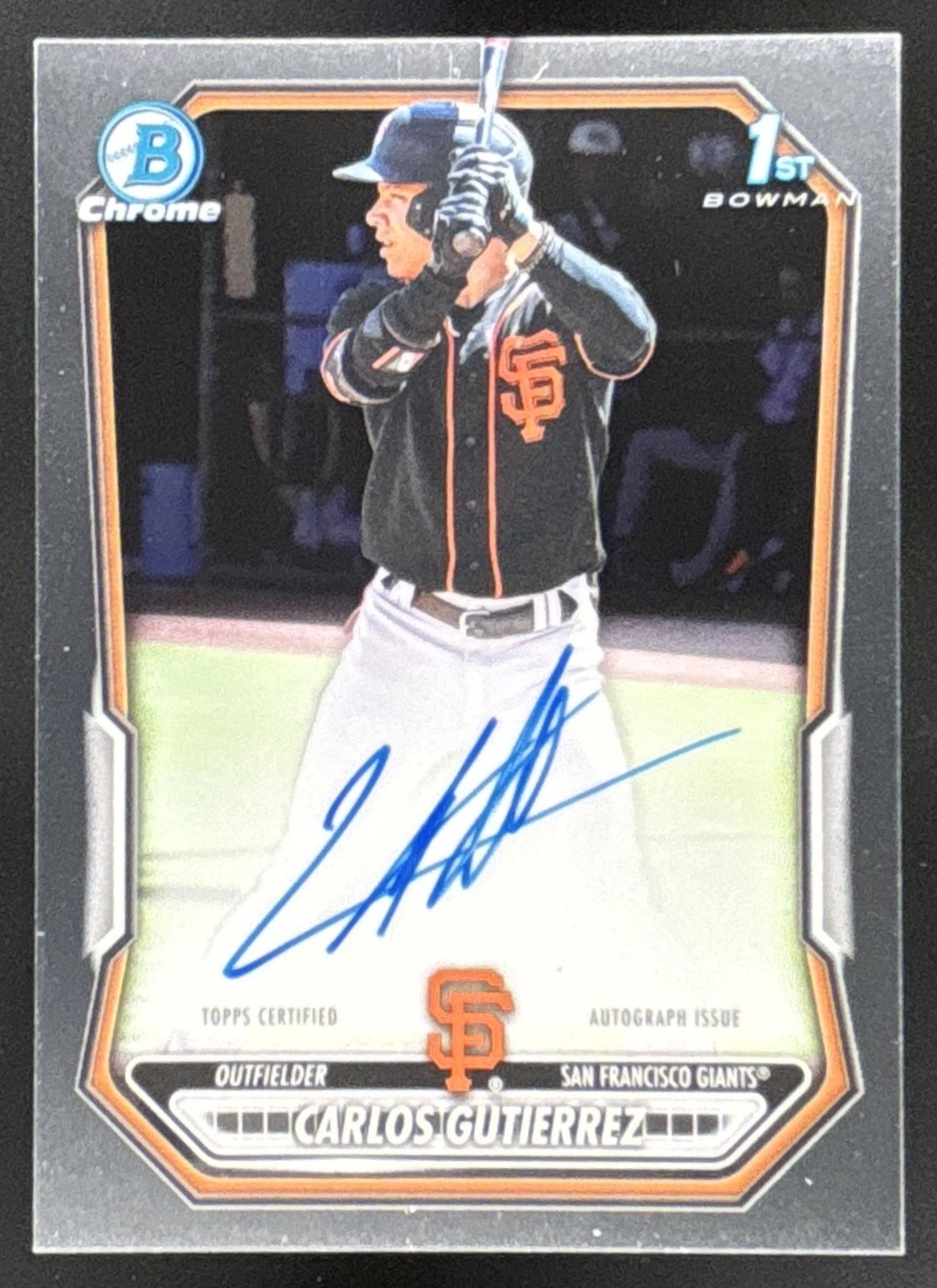 Card image for Carlos Gutierrez 2026 Bowman Chrome Prospect Auto San Francisco Giants