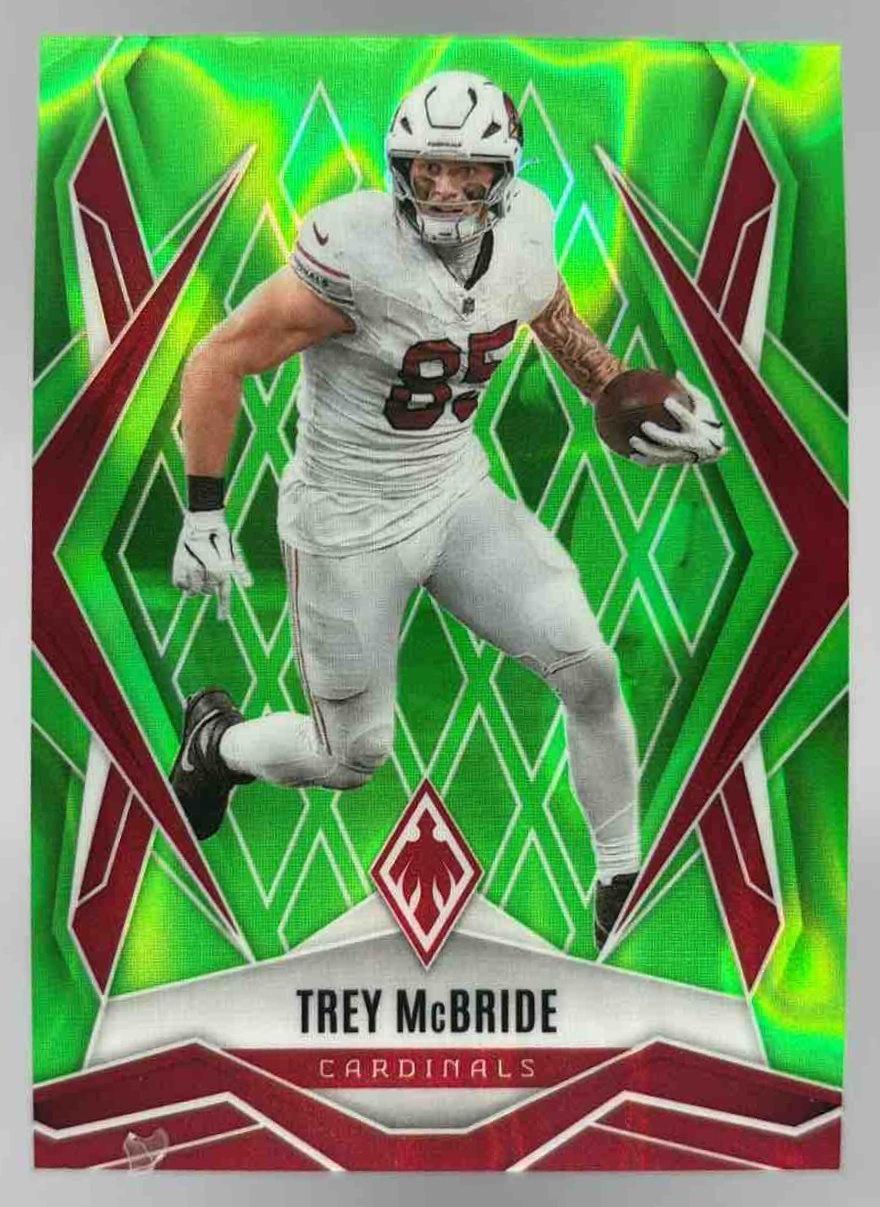 Card image for 2025 Panini Phoenix Trey McBride Lime Green Lava /225 #80 Cardinals