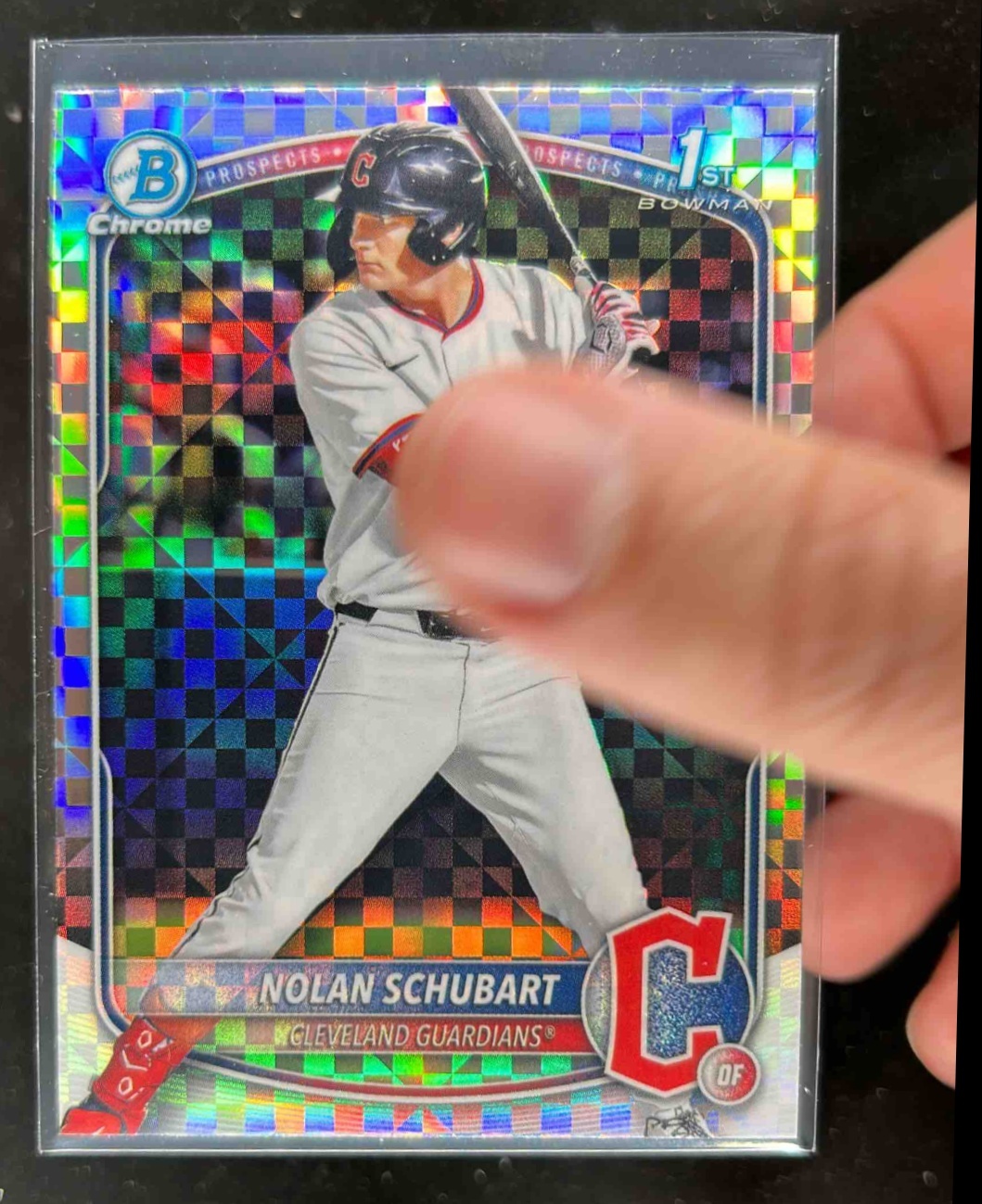 Card image for Nolan Schubart 2025 Bowman Draft Chrome X-Fractor