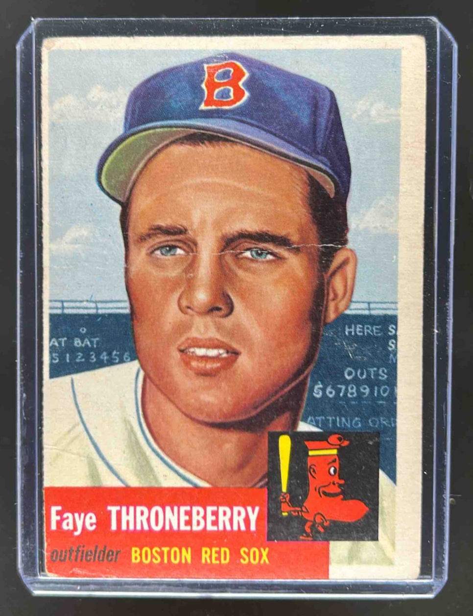 Card image for 1953 TOPPS BASEBALL FAYE THRONEBERRY #49 BOSTON RED SOX