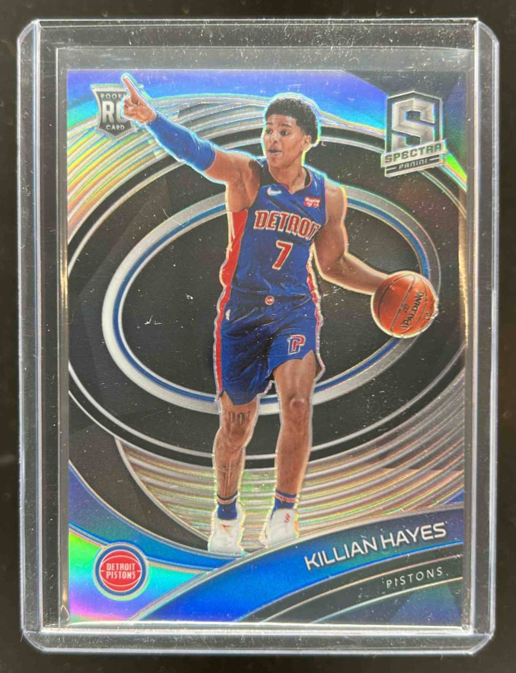 Card image for 2020-21 PANINI SPECTRA KILLIAN HAYES SILVER #122 RC ROOKIE DETROIT PISTONS