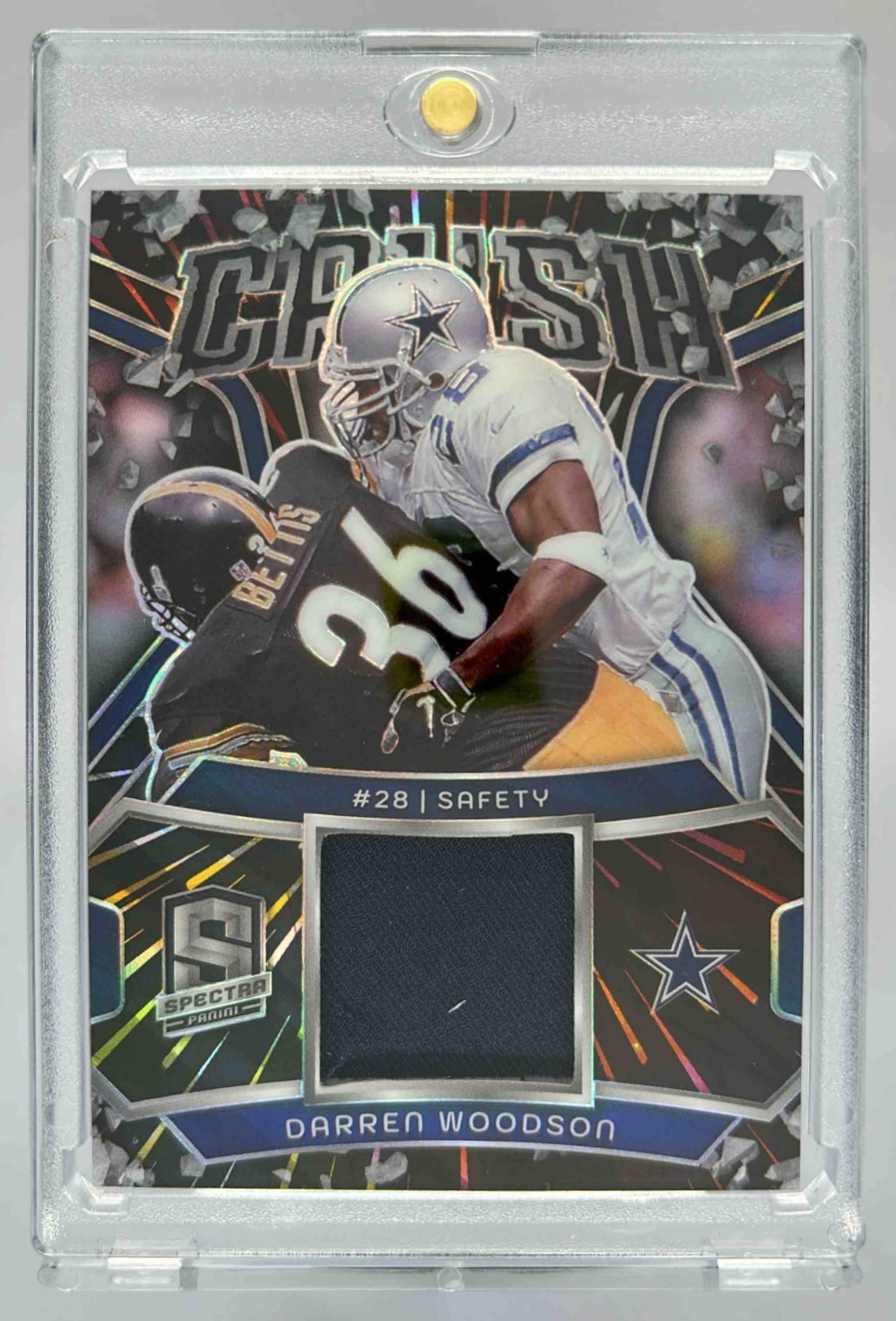 Card image for 2024 Panini Spectra Darren Woodson Crush Hyper /75 #CRU-DWN Cowboys