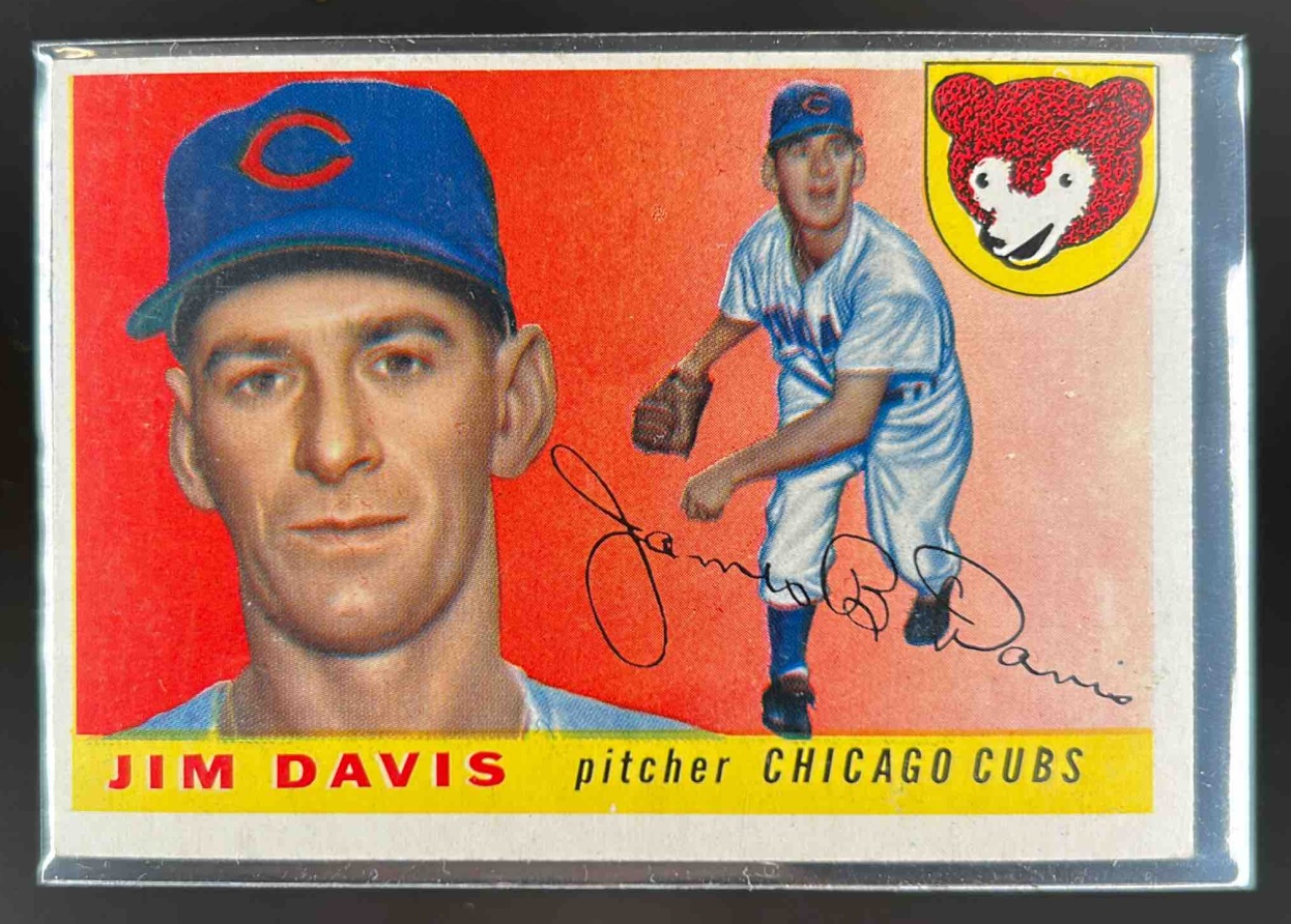 Card image for 1955 TOPPS BASEBALL JIM DAVIS #68 RC CHICAGO CUBS
