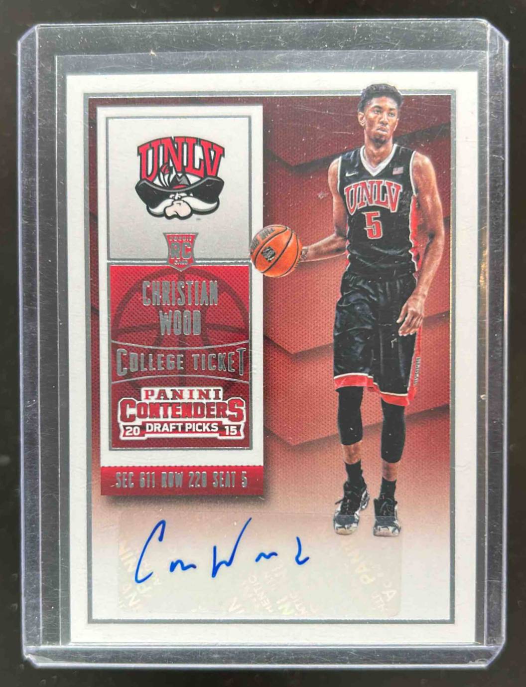Card image for 2015-16 PANINI CONTENDERS DRAFT PICKS CHRISTIAN WOOD #161 RC AUTO ROOKIE