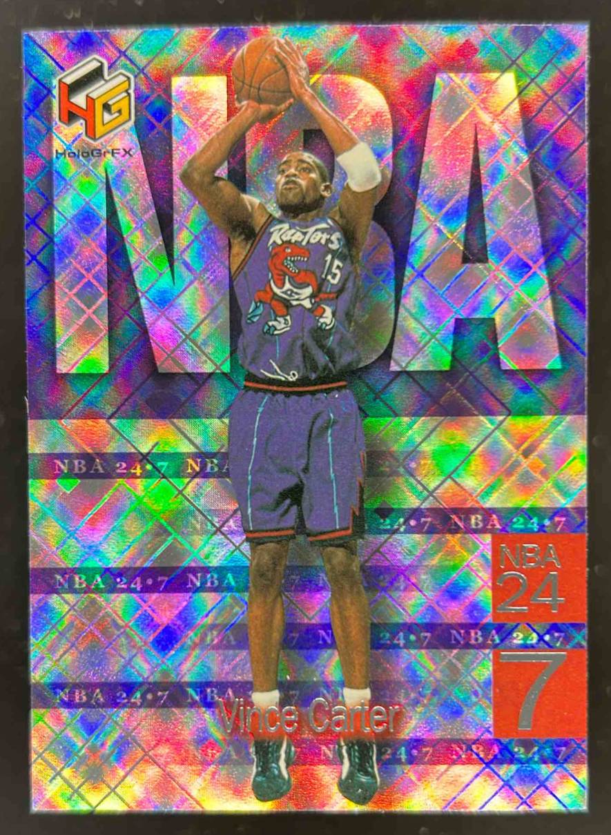 Card image for 1999-00 UPPER DECK HOLOGRFX VINCE CARTER NBA 24 7 #N3 TORONTO RAPTORS