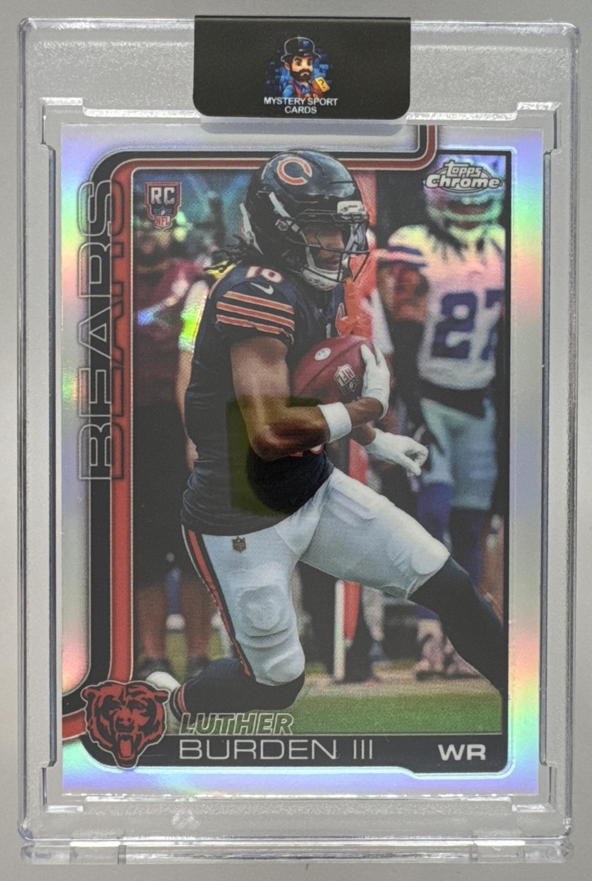 Card image for 2025 Topps Chrome Luther Burden III Rookie Refractor #334 RC Bears