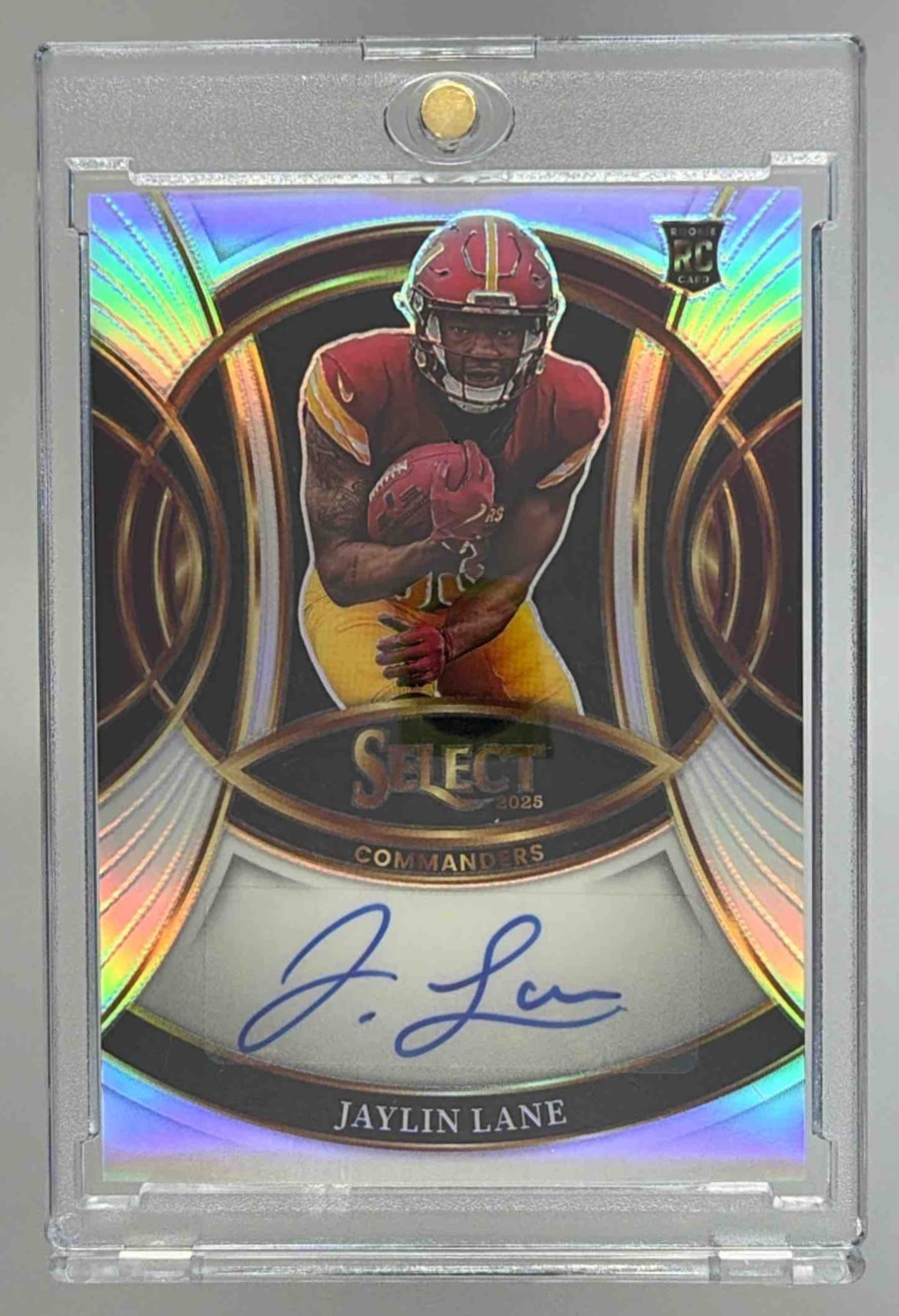 Card image for 2025 Panini Select Jaylin Lane Rookie Signatures #RSI-JLE RC Auto Commanders