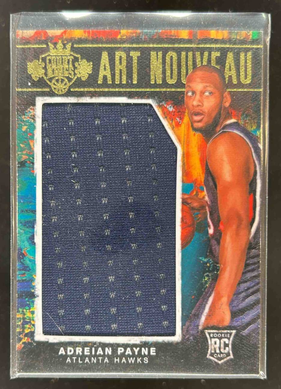 Card image for 2014-15 Panini Court Kings Adreian Payne Art Nouveau Jerseys 202 /299 #14 RC