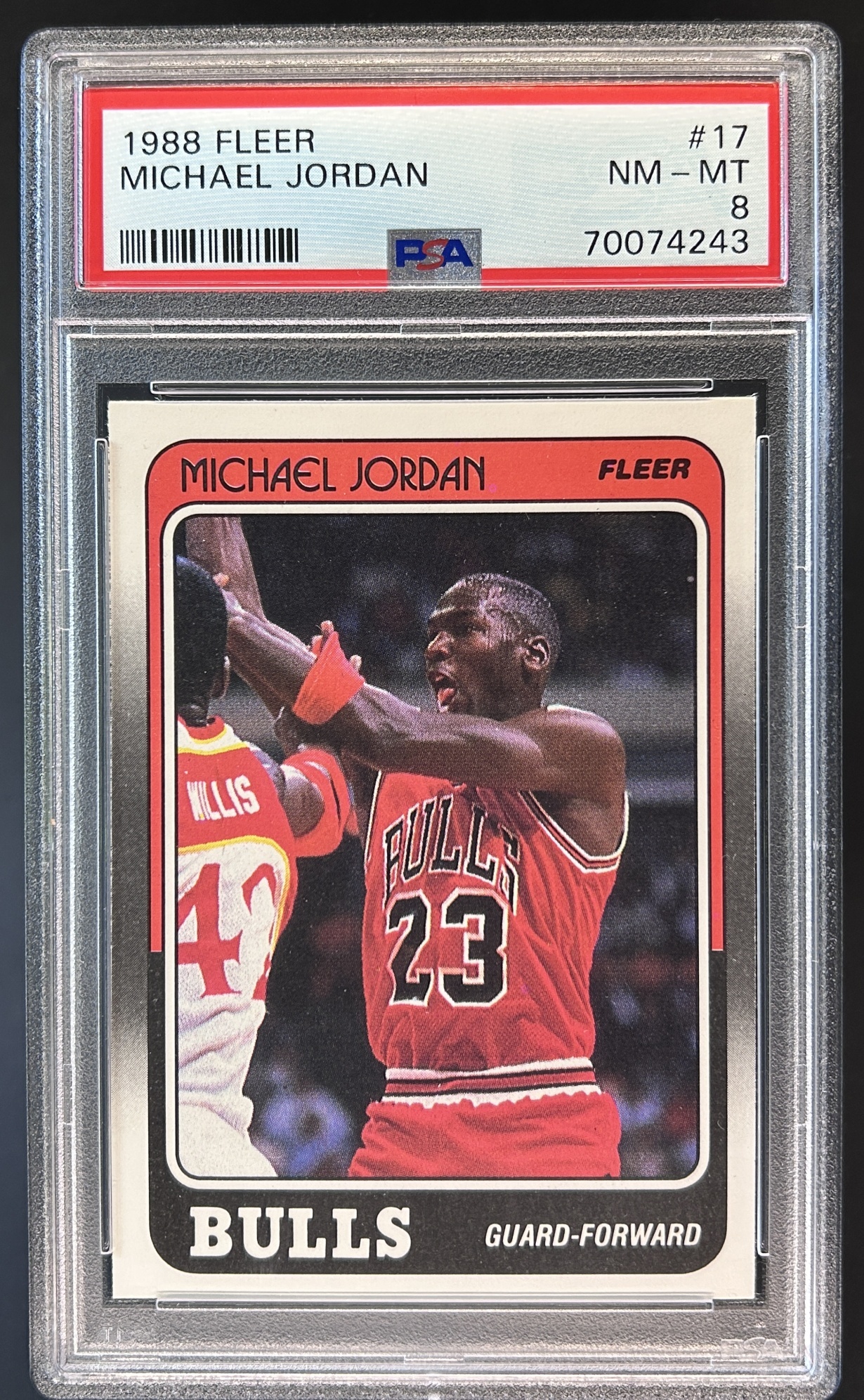 Card image for 1988-89 FLEER MICHAEL JORDAN #17 PSA 8 NM/MT 3RD CARD CHICAGO BULLS