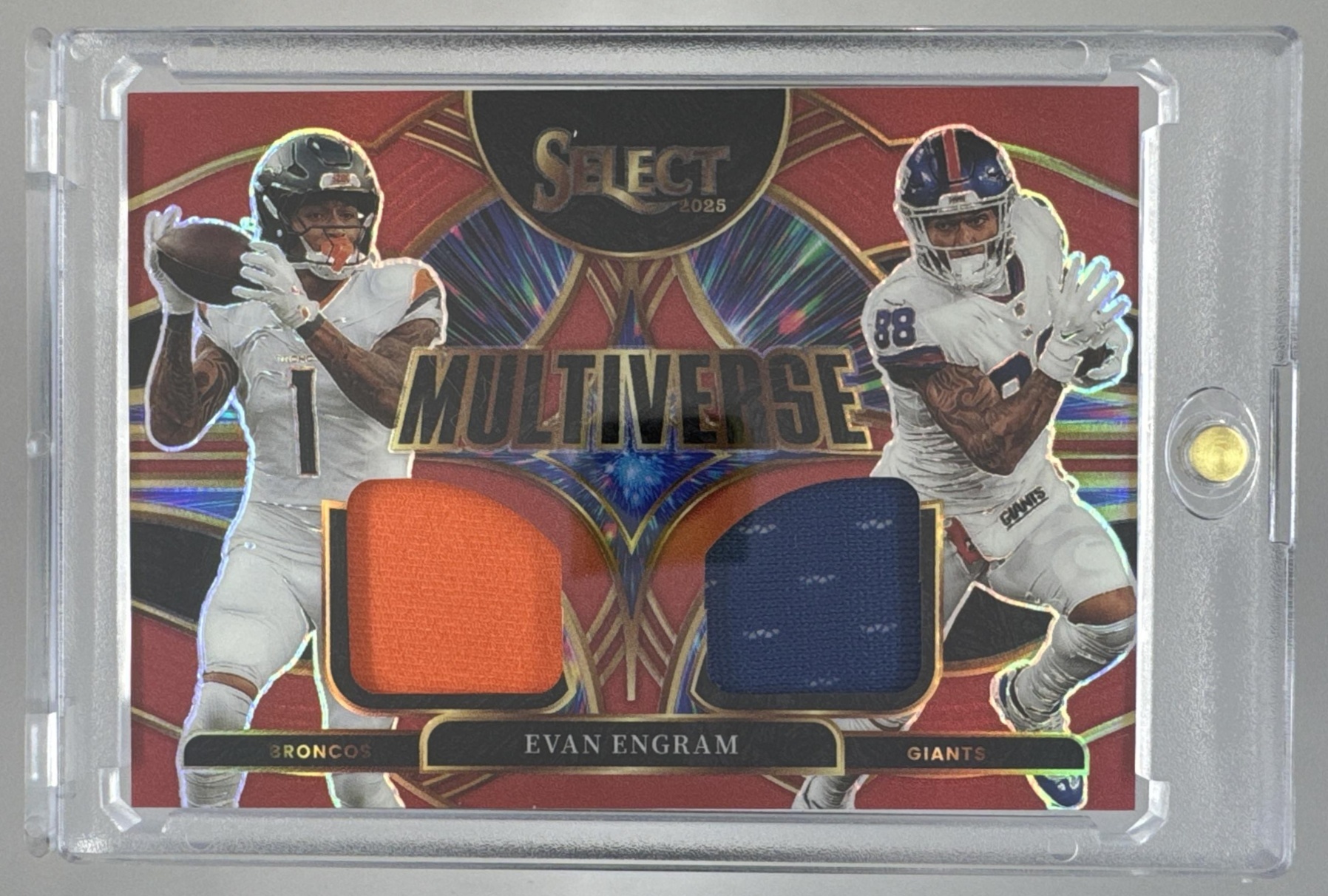 Card image for 2025 Panini Football Select Evan Engram Club Level #210 Denver Broncos