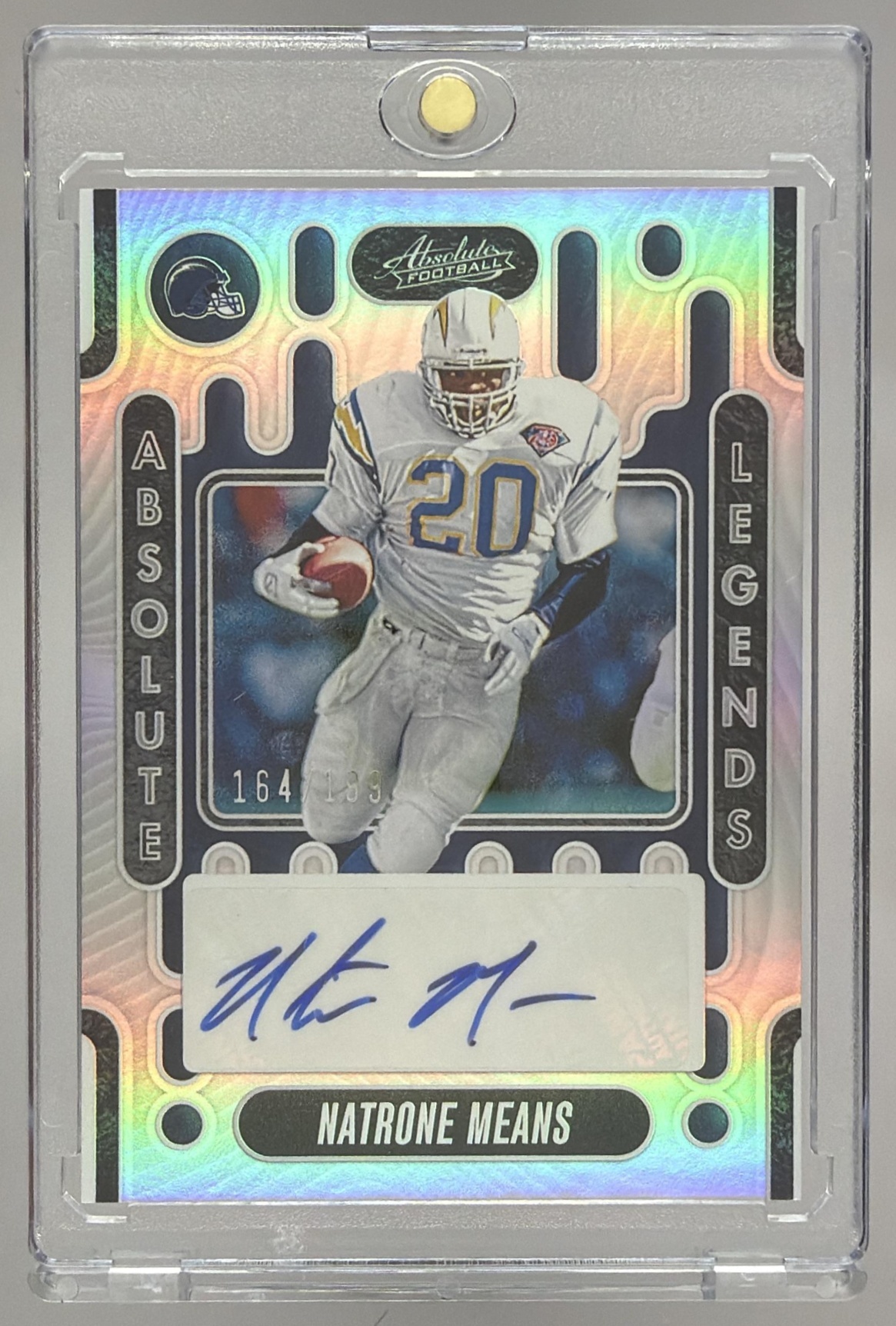 Card image for 2024 Panini Absolute Natrone Means Legends Signatures /199 #ALS-NMS Auto Chargers