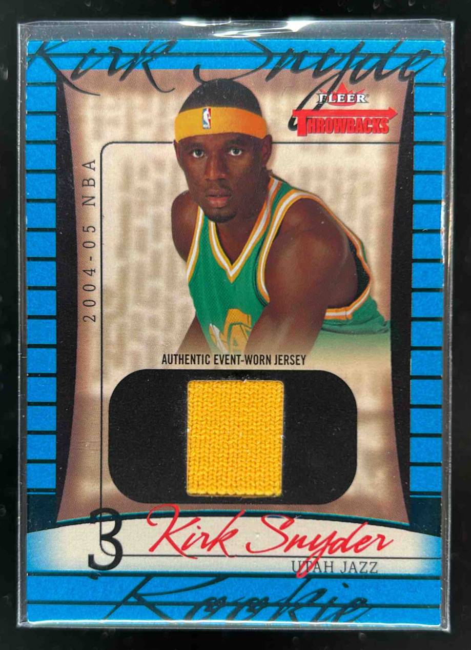 Card image for 2004-05 FLEER THROWBACKS KIRK SNYDER /499 #89 RC ROOKIE UTAH JAZZ
