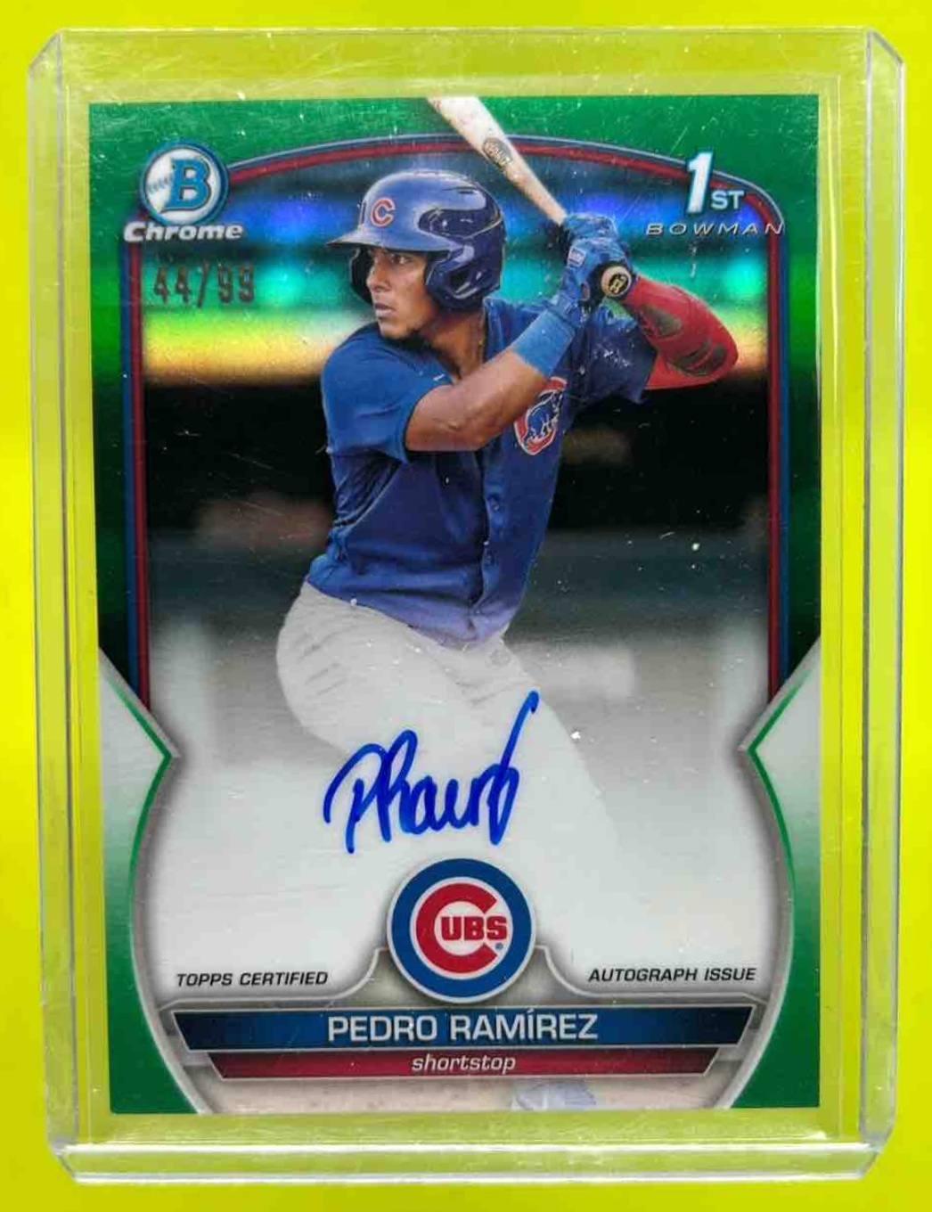Pedro Ramirez 2023 Bowman Baseball Chrome Auto 1st Prospect Chicago Cubs