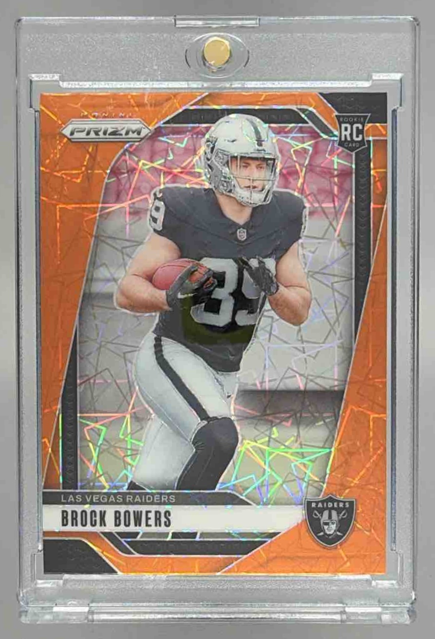 Card image for 2024 Panini Football Prizm Brock Bowers Lazer #315 RC Las Vegas Raiders