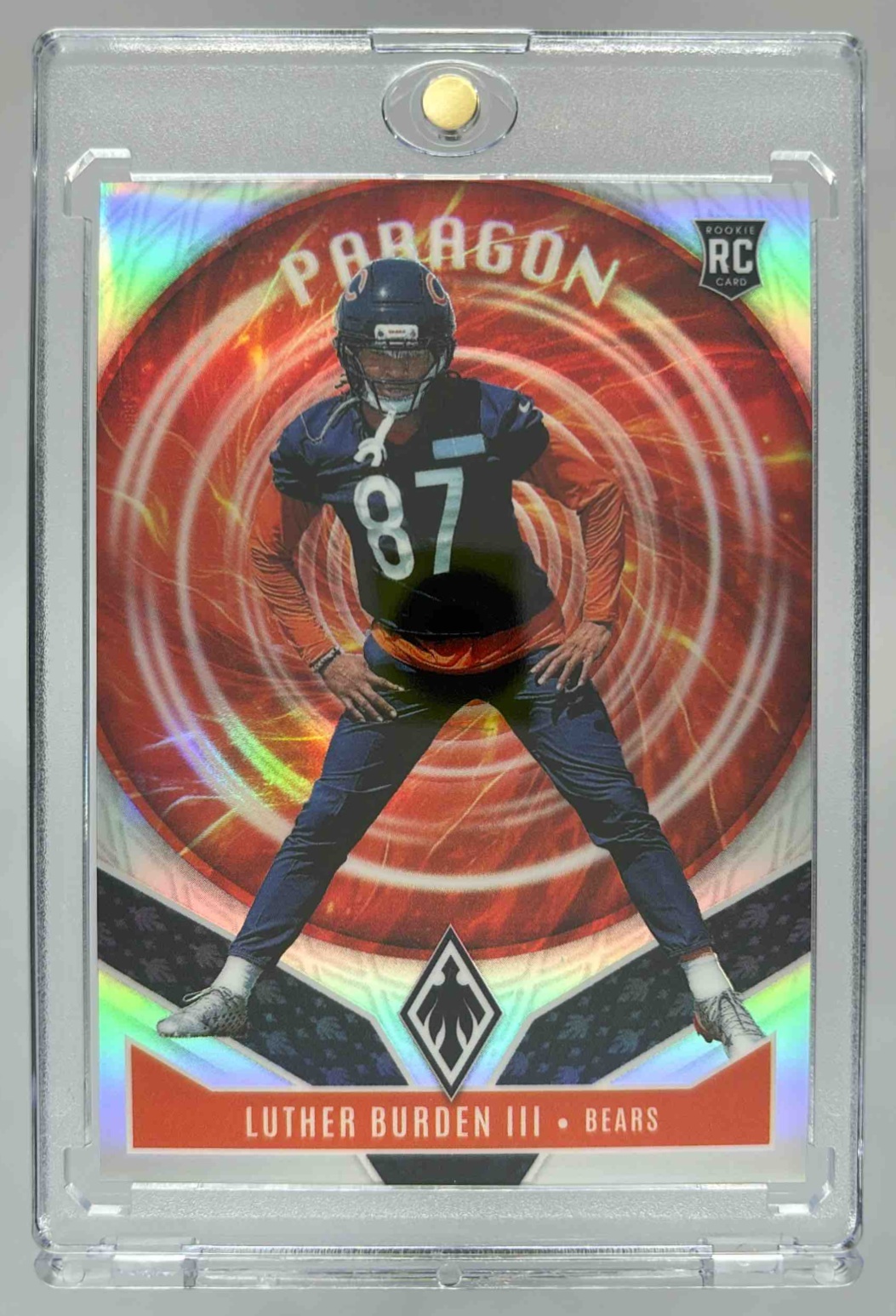 Card image for 2025 Panini Football Phoenix Luther Burden III Paragon #15 RC Chicago Bears