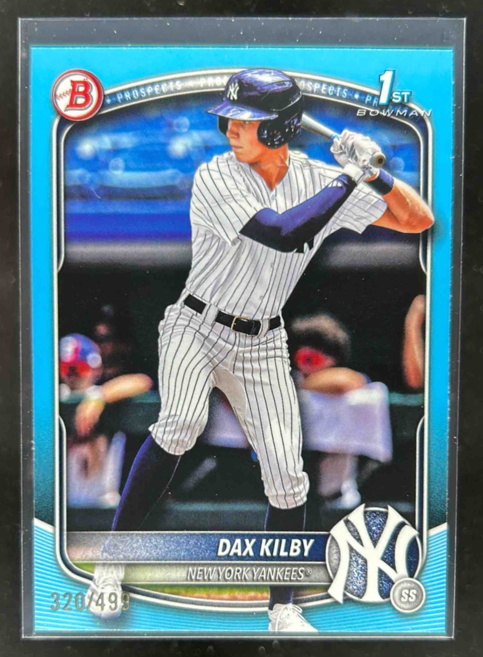 Card image for Dax Kilby 2025 Bowman Draft Sky Blue Border /499