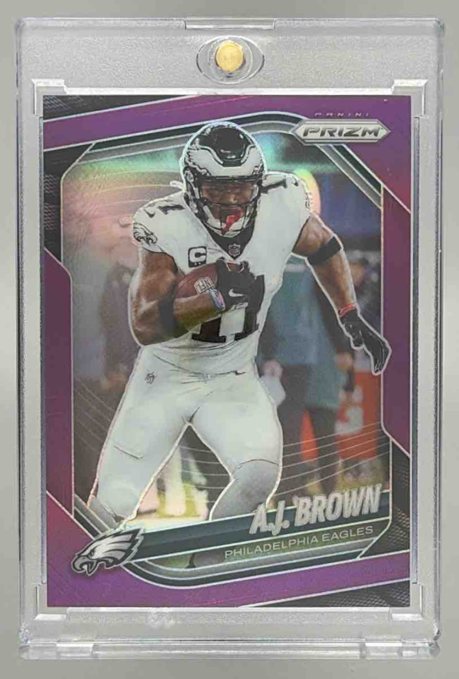 Card image for 2025 Panini Football Prizm A.J. Brown Purple /125 #253 Philadelphia Eagles