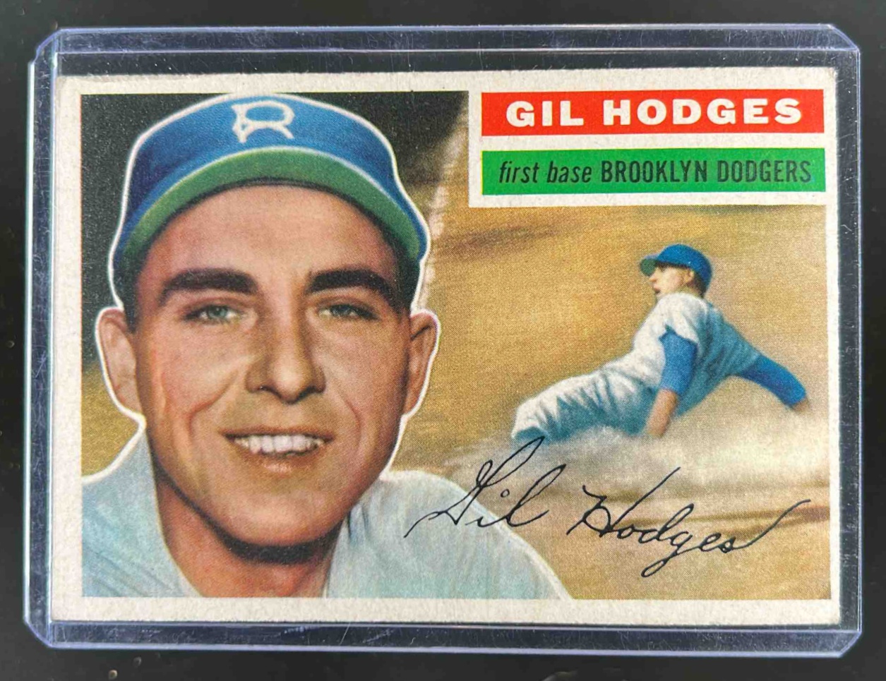 Card image for 1956 TOPPS BASEBALL GIL HODGES #145A