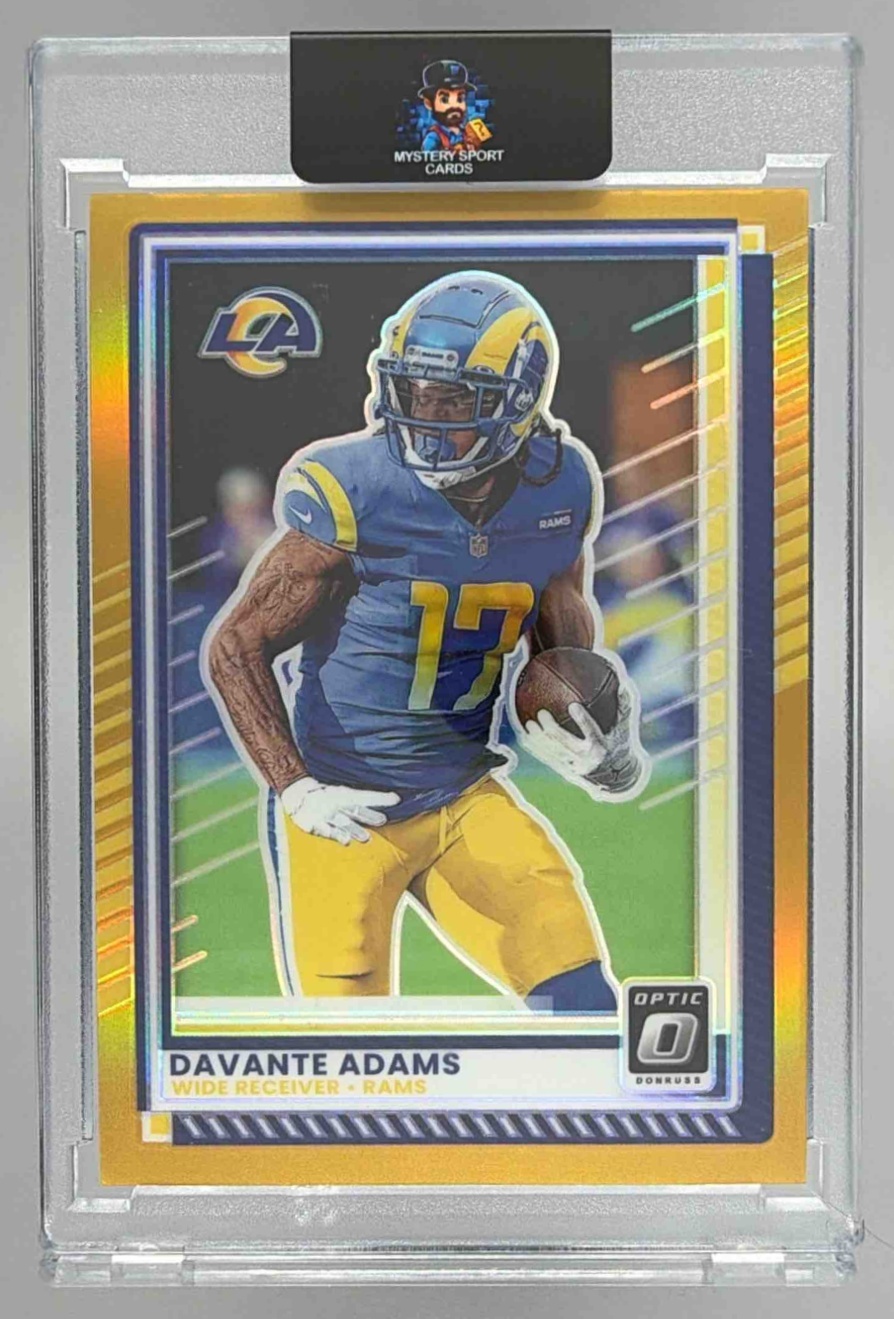 Card image for 2025 Panini Donruss Optic Davante Adams Gold Prizm /10 #64 Rams