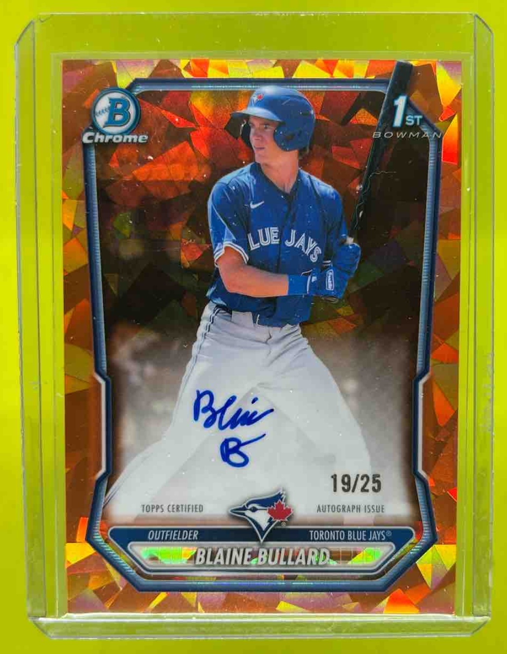 Blaine Bullard 2026 Bowman Sapphire Chrome Prospects Auto Orange Refractor /25