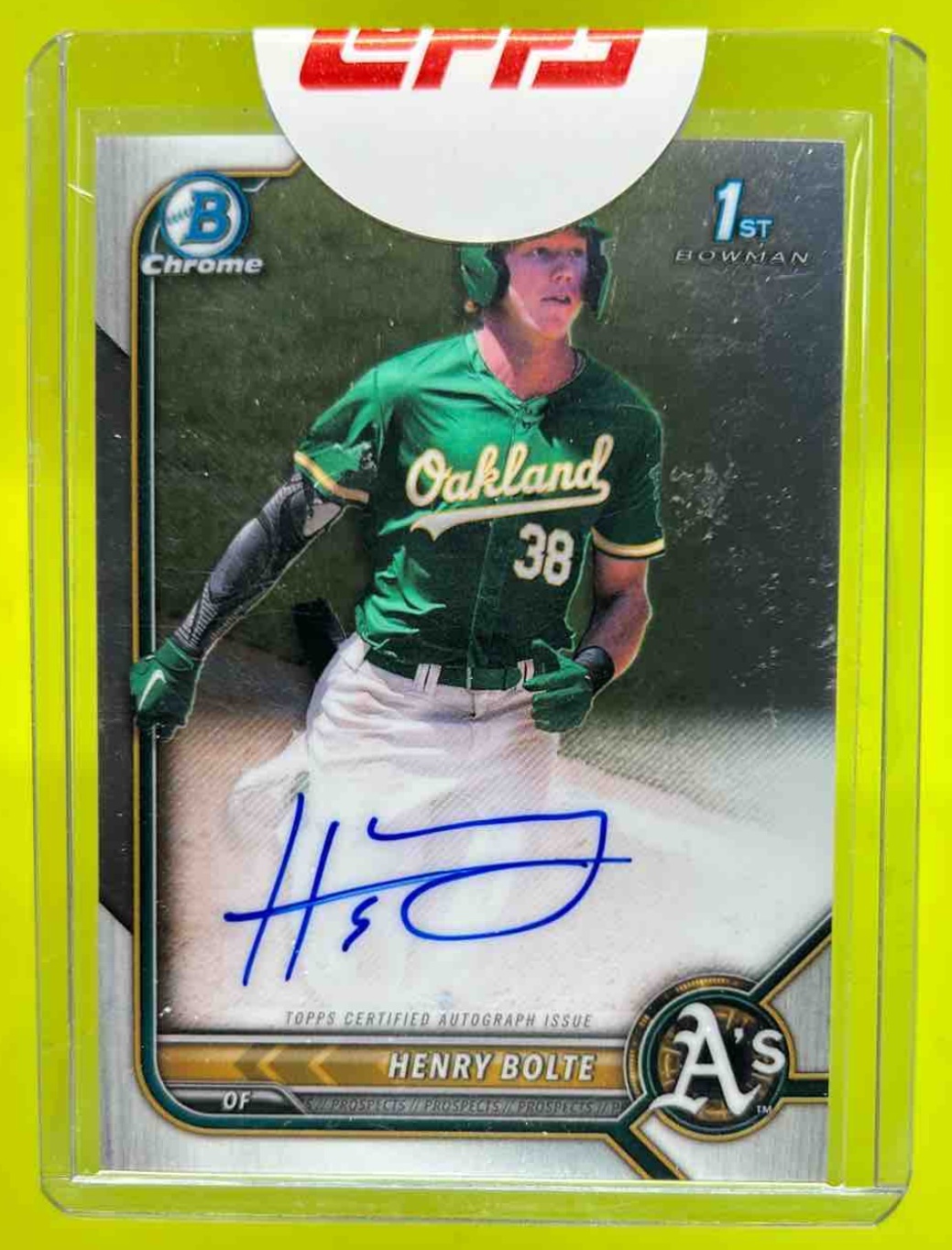 Henry Bolte 2022 Bowman Draft Chrome Pick Autographs