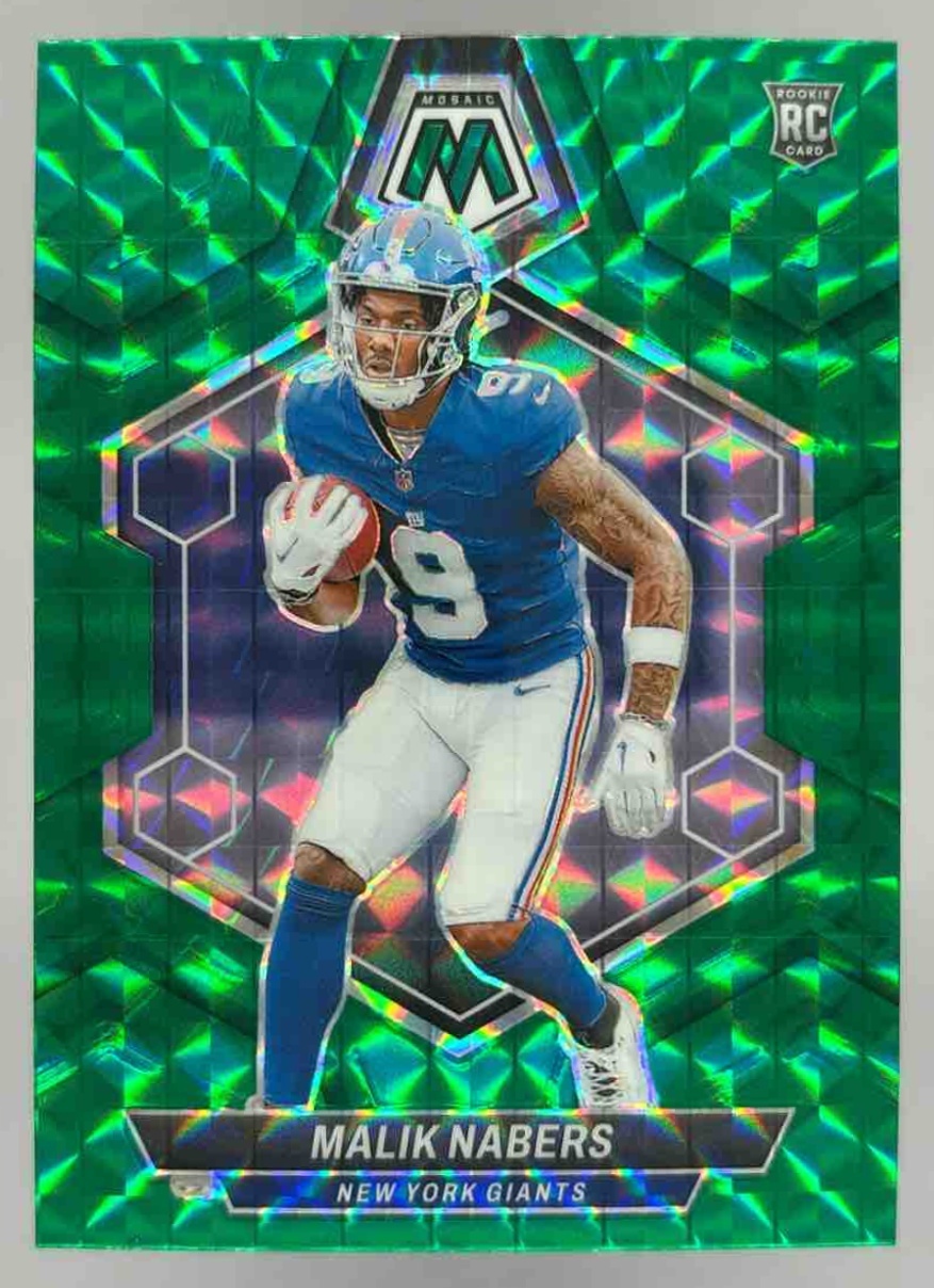 Card image for 2024 Panini Football Mosaic Malik Nabers #306 RC New York Giants