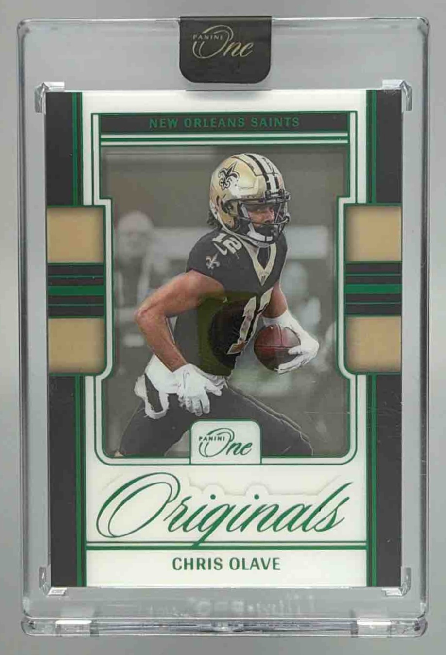 Card image for 2024 Panini Football One Chris Olave Originals Green /25 #OO-COE