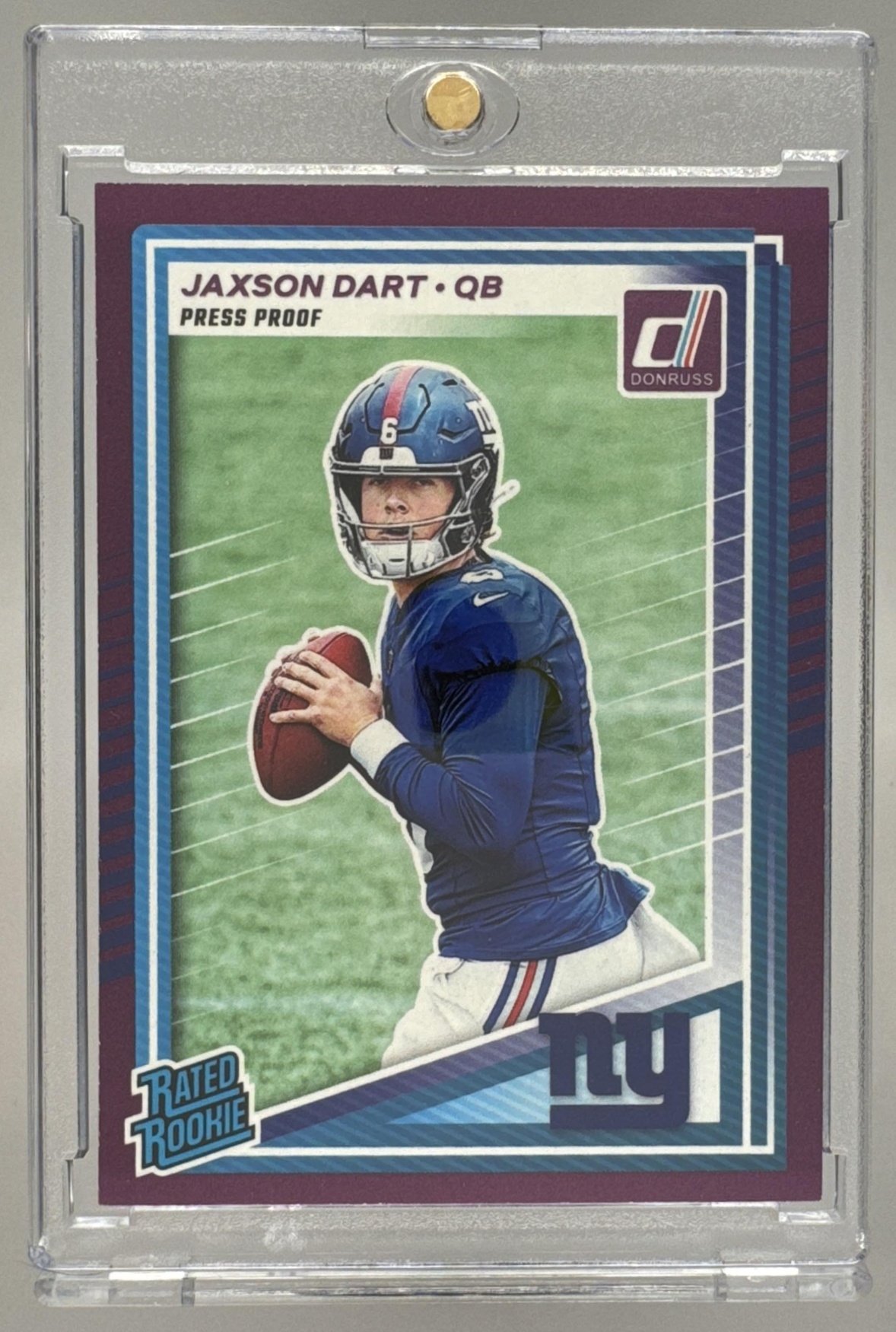 Card image for 2025 Panini Donruss Jaxson Dart Optic Rated Rookie Preview #400 RC Giants