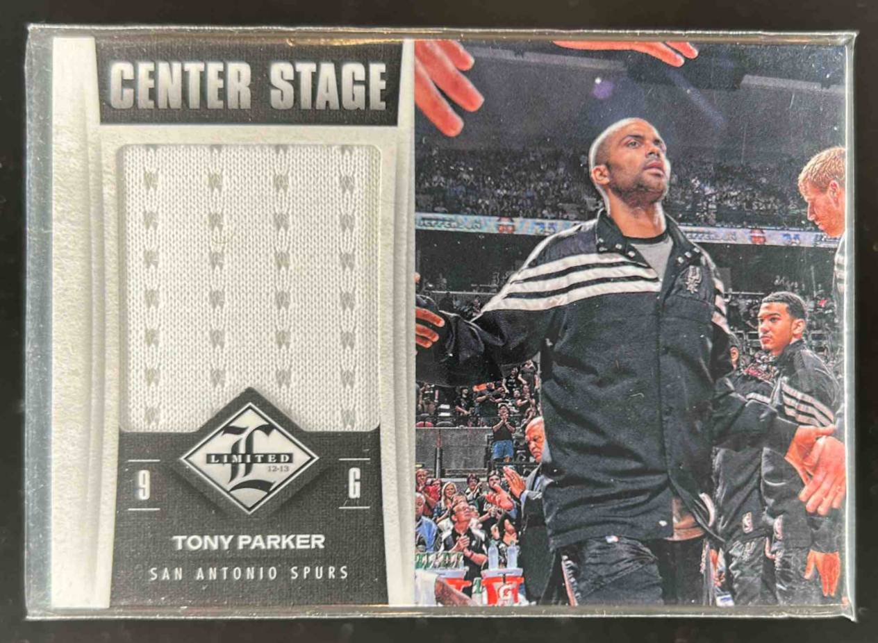 Card image for 2012-13 Panini Limited Tony Parker Center Stage Materials 99 /199 #8