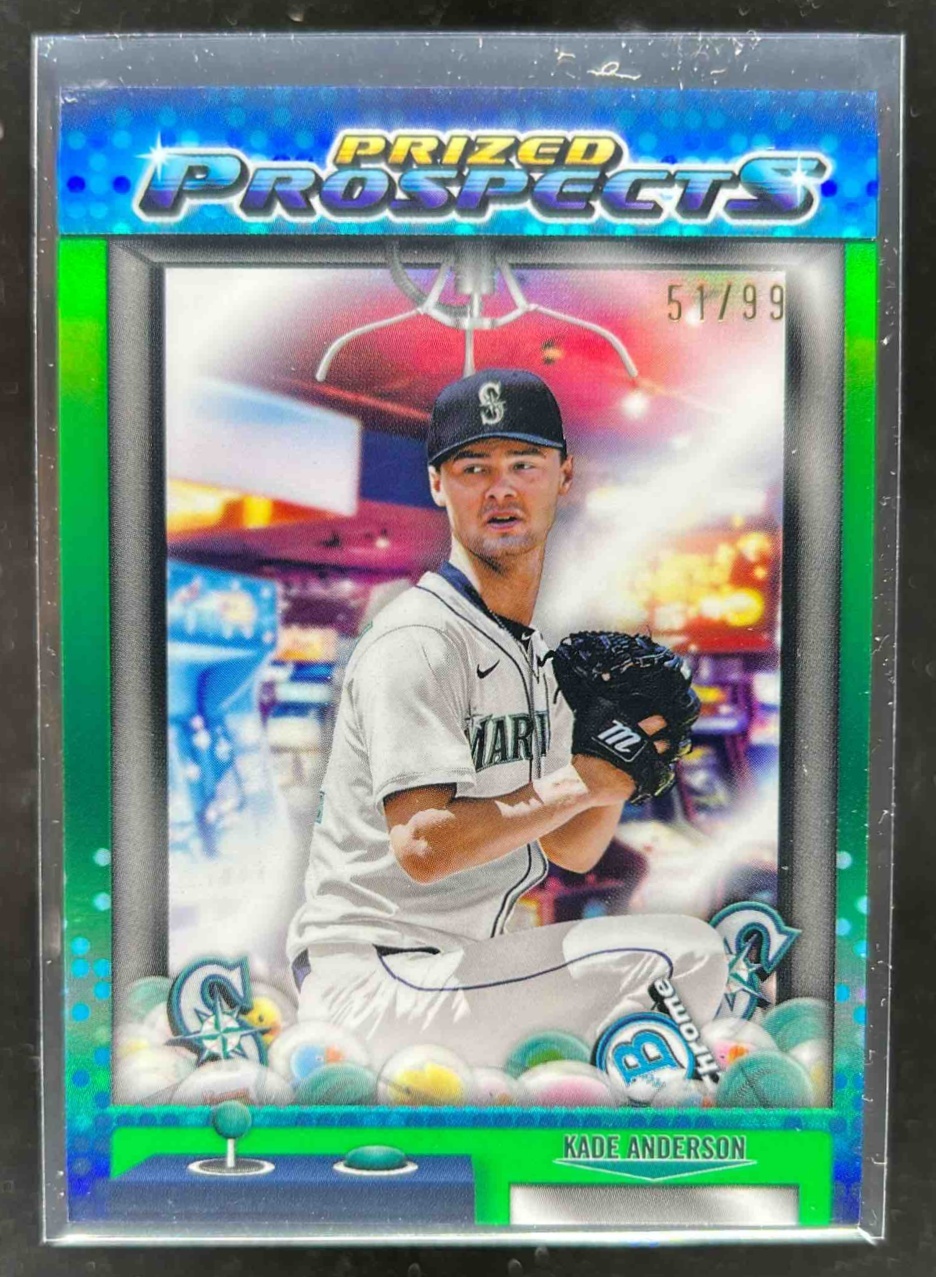 Card image for Kade Anderson 2025 Bowman Draft Prized Prospects Green Refractor /99