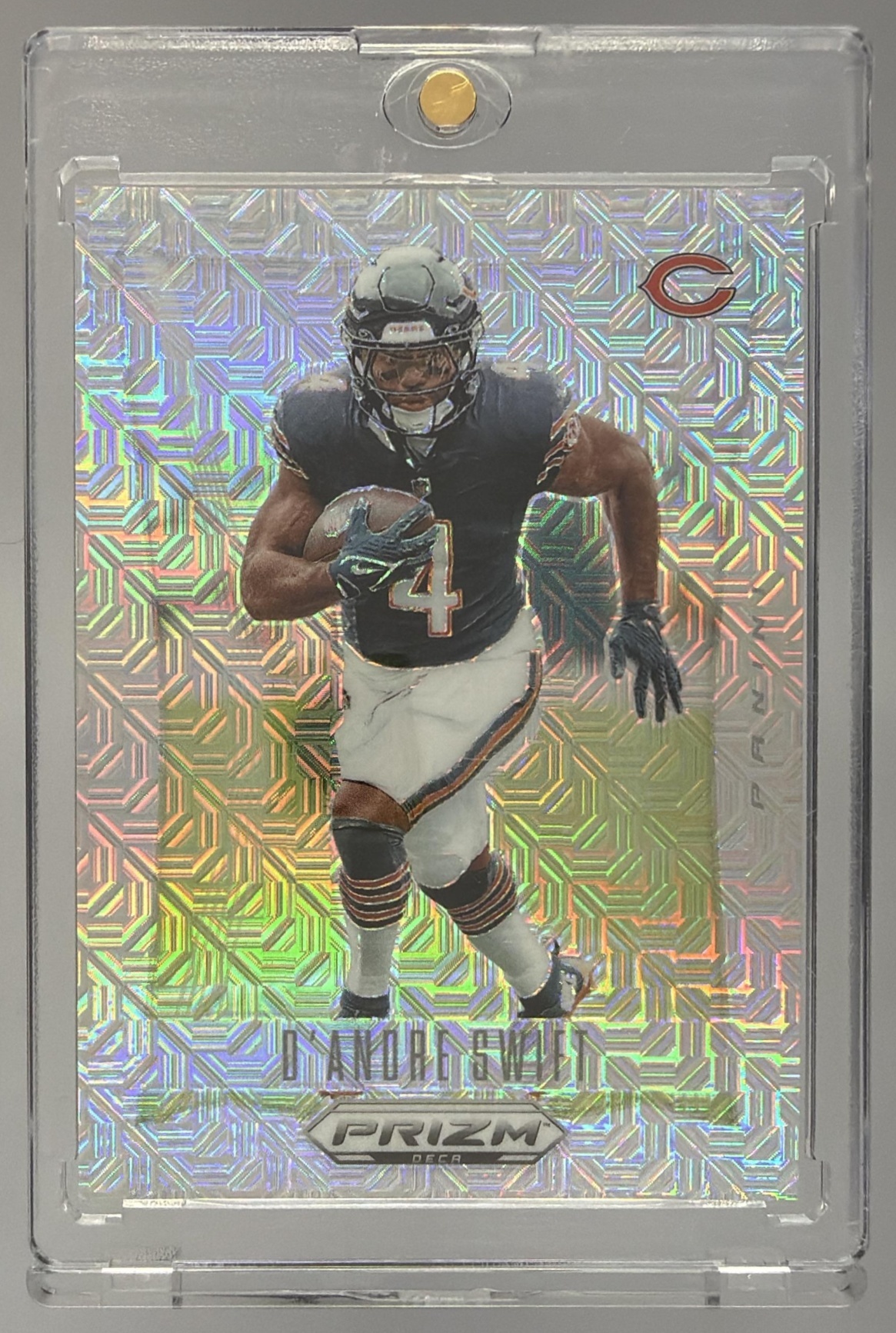 Card image for 2024 Panini Football Prizm Deca D Andre Swift Mojo /30 #50 Chicago Bears