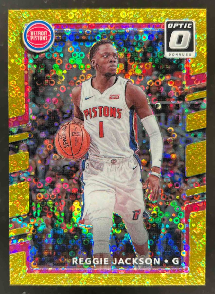 Card image for 2017-18 Panini Donruss Optic Reggie Jackson Fast Break Gold 6 /10 #41