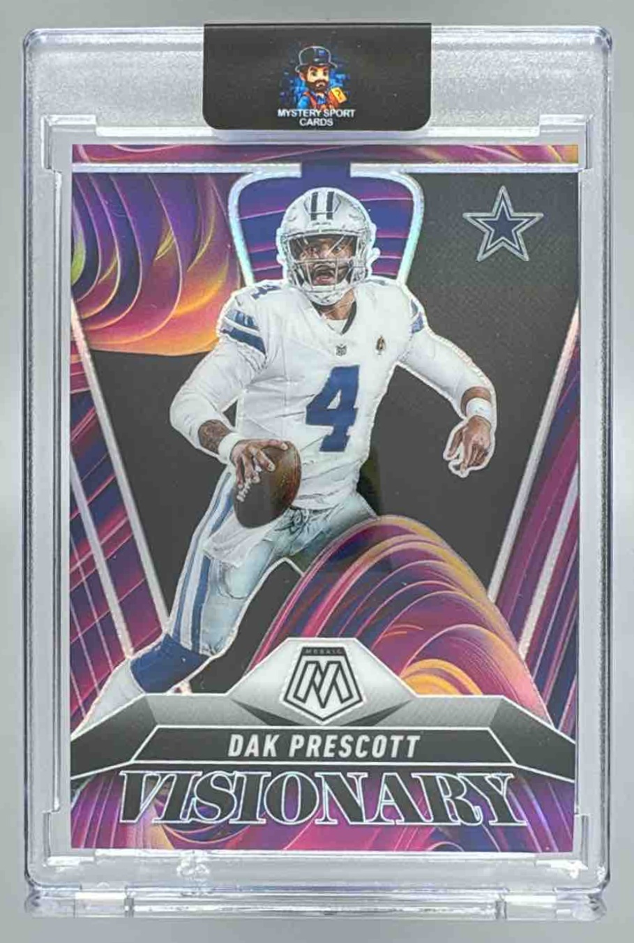 Card image for 2025 Panini Football Mosaic Dak Prescott Visionary #7 Dallas Cowboys