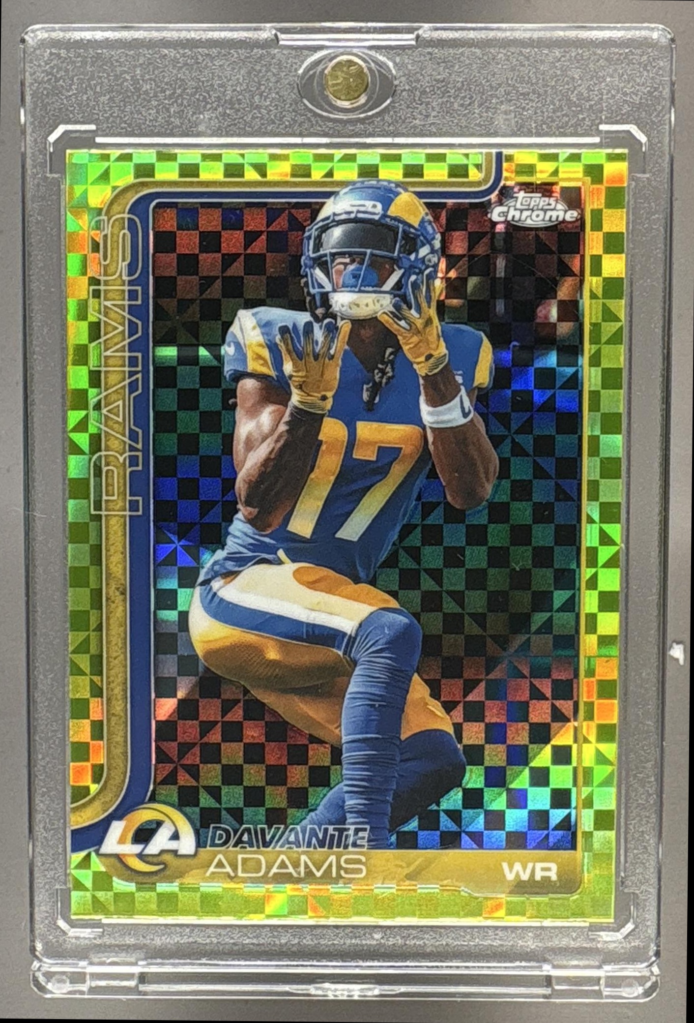 2025 TOPPS CHROME DAVANTE ADAMS #165 X-FRACTOR RAMS