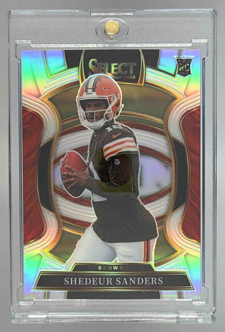 Card image for 2025 Panini Select Shedeur Sanders Concourse Silver Prizm #54 RC Browns