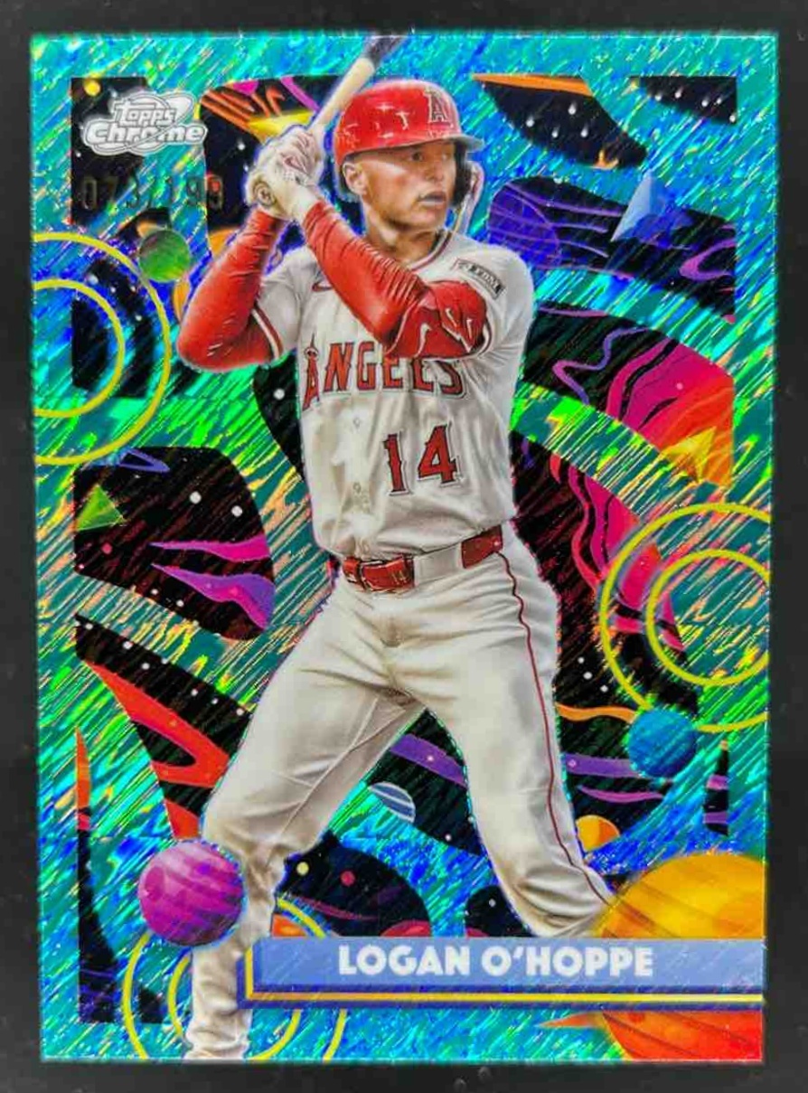 Card image for Logan O'Hoppe 2025 Topps Cosmic Chrome Aqua Equinox Refractor /199